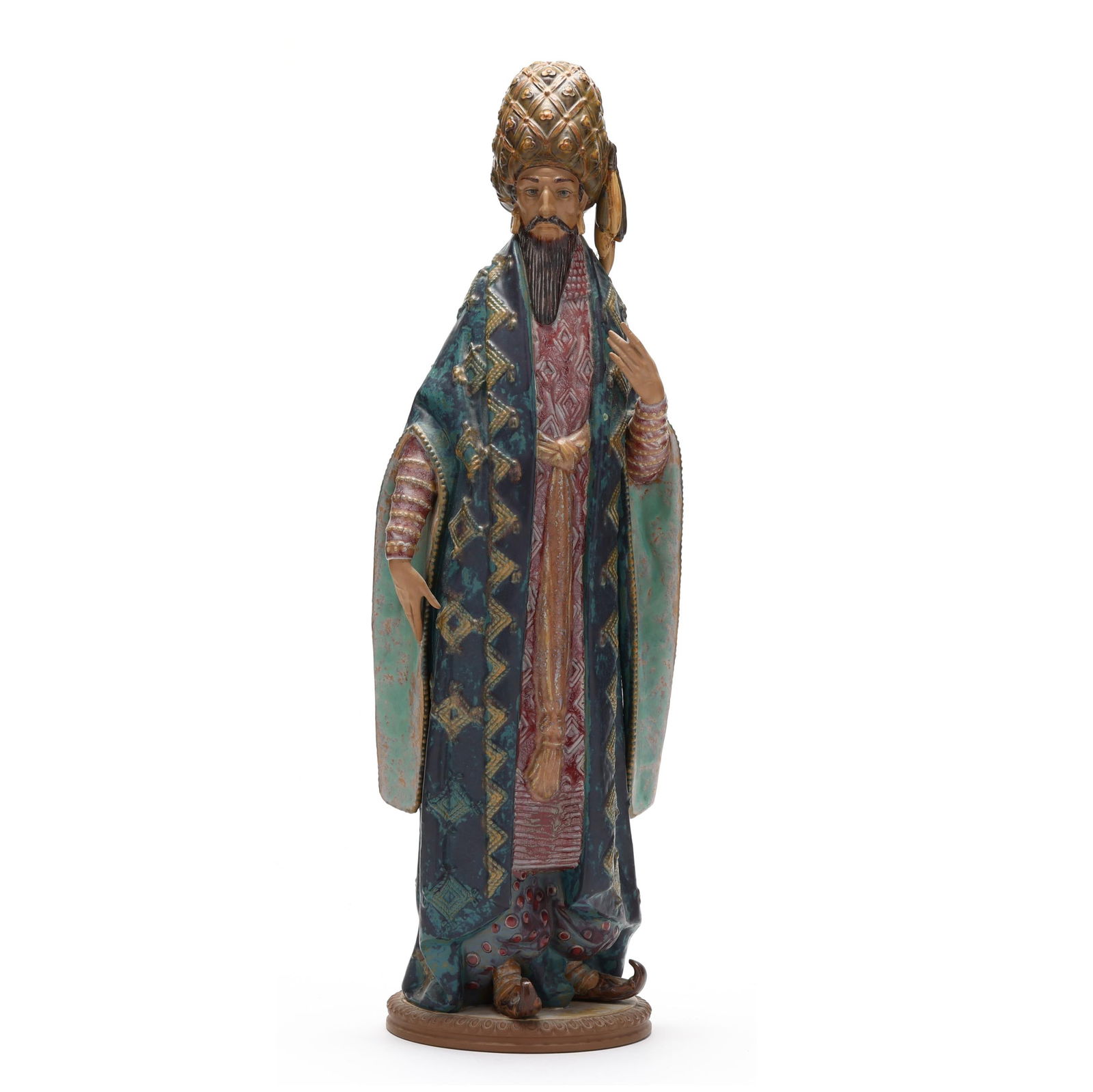 Tall Lladro Pottery Figure of Biblical King (1 of 9)