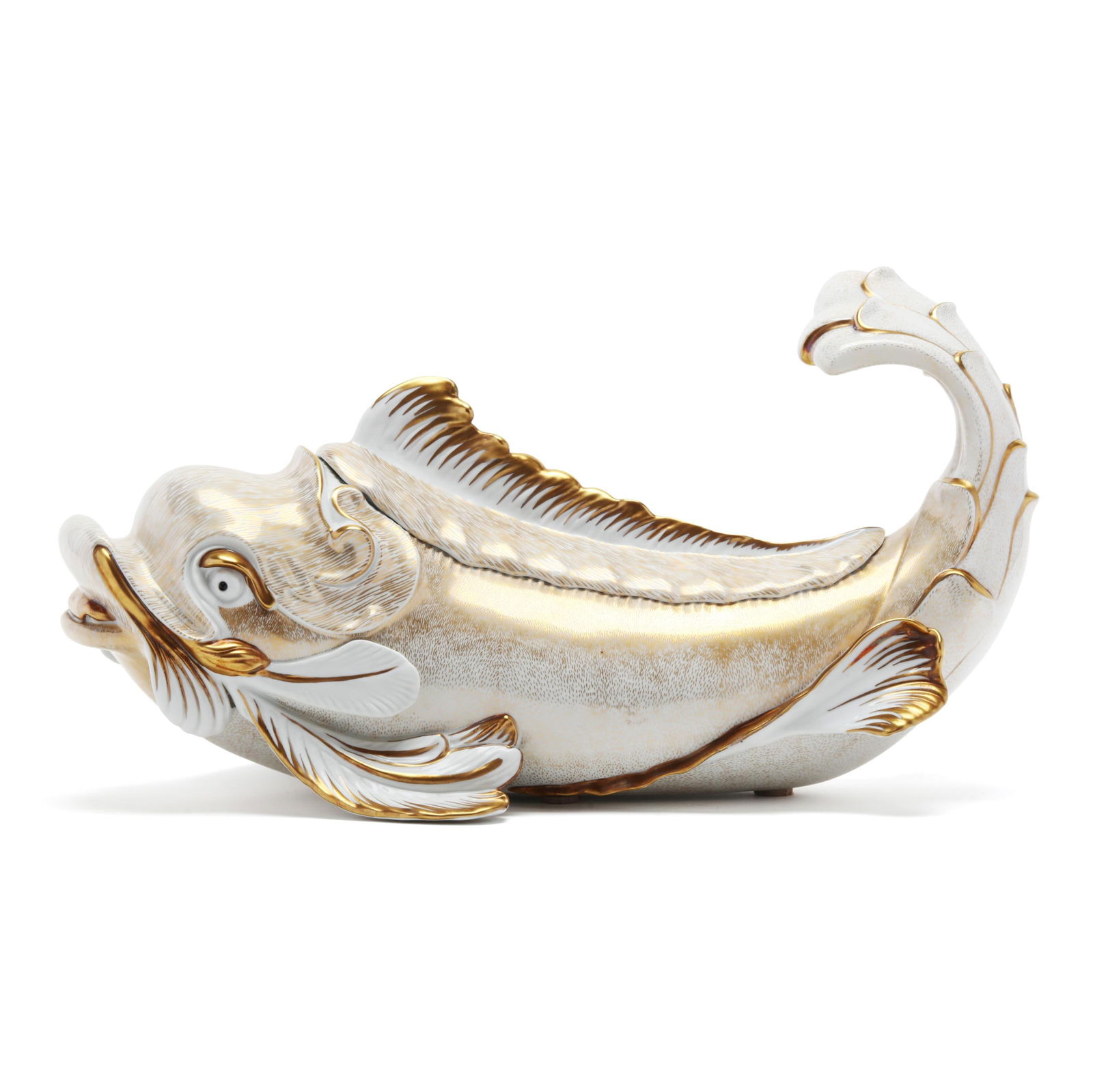 Giulia Mangani for Oggetti Porcelain, Dolphin Fish Sculpture (1 of 7)