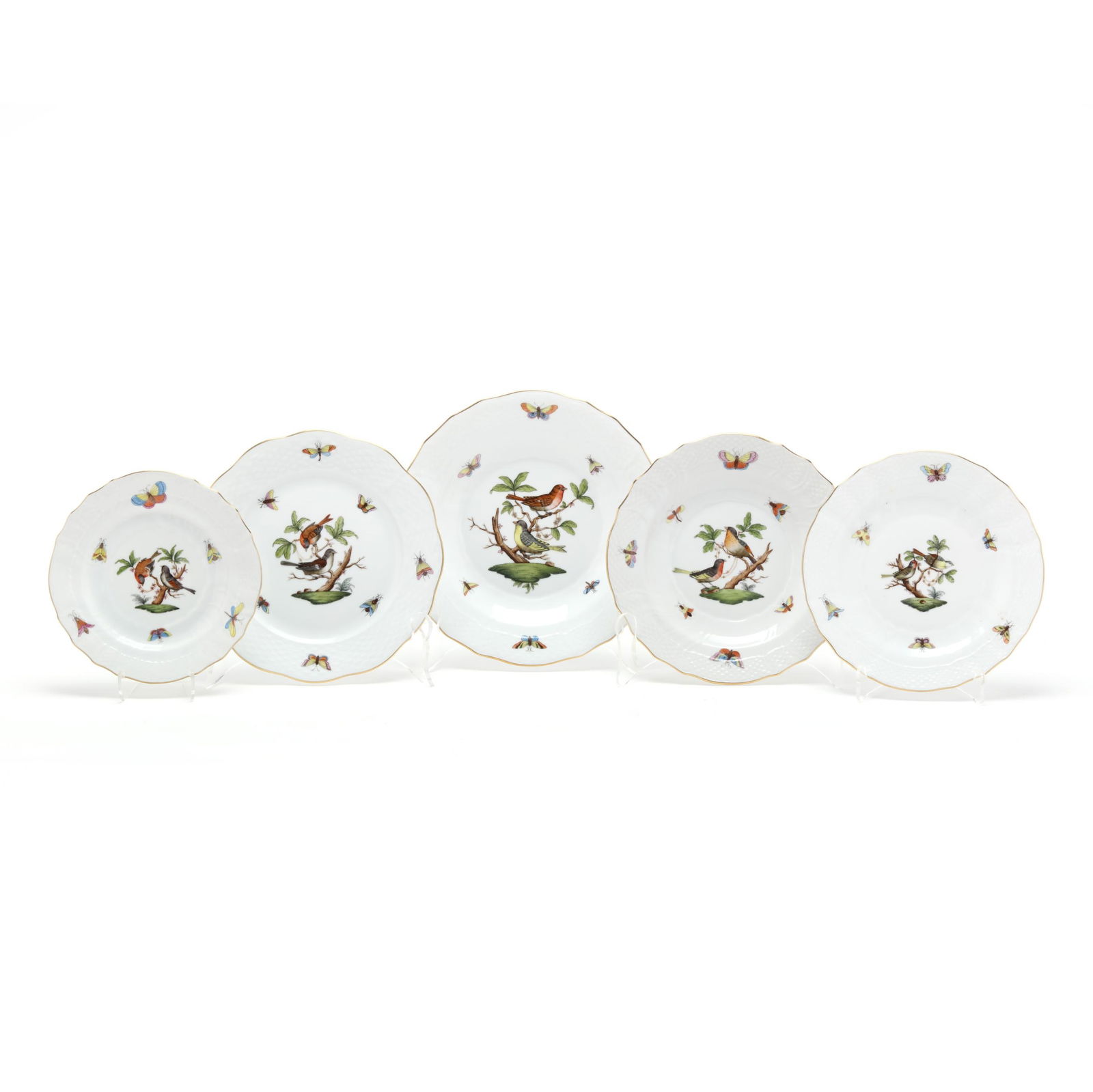 Herend, a Collection of Rothschild Bird Porcelain Plates (1 of 3)