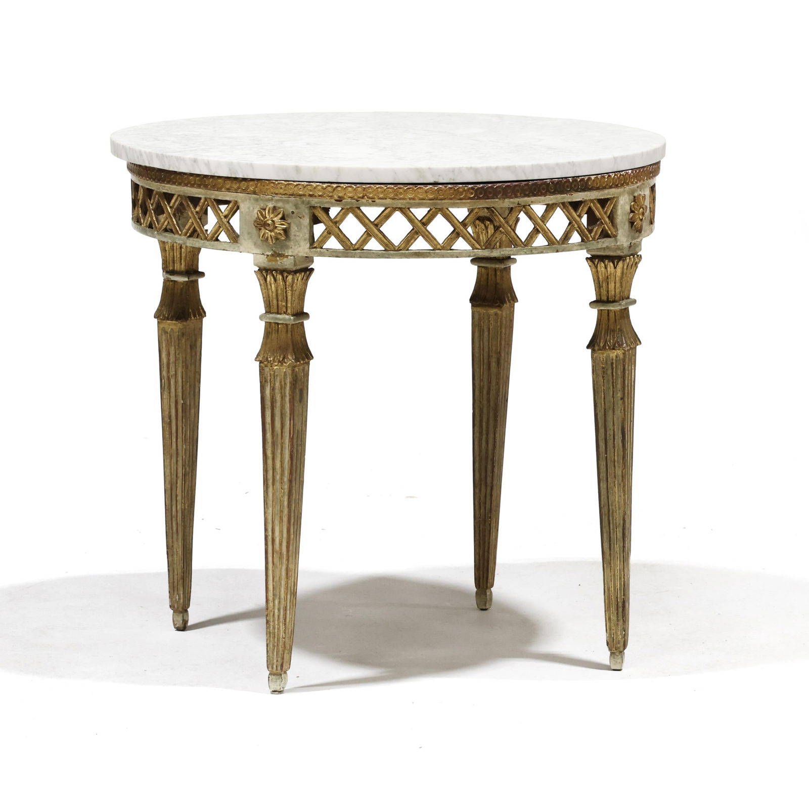 Italian Marble Top Carved and Parcel Gilt Table (1 of 5)