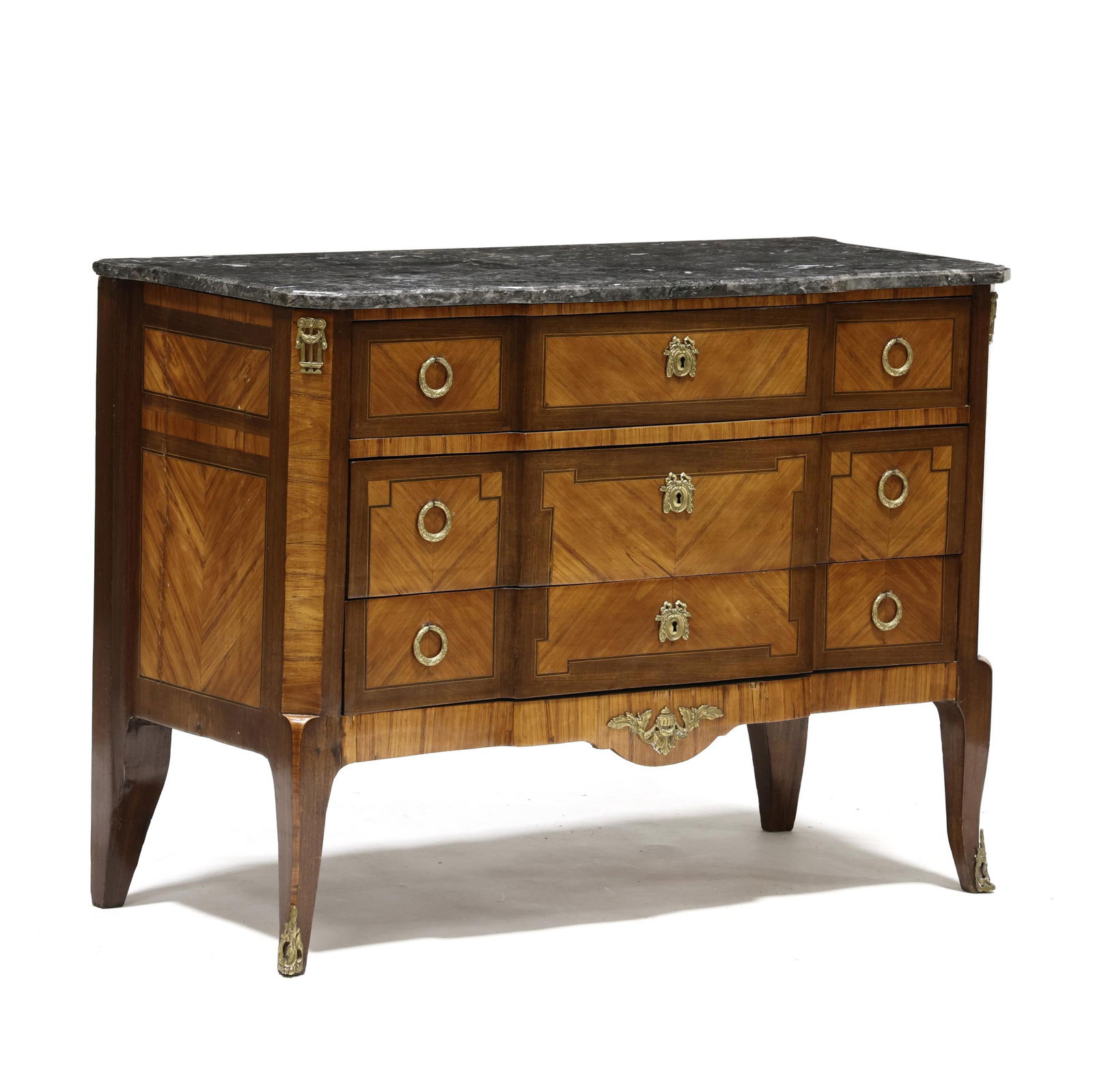 Italianate Parquetry Inlaid Marble Top Commode (1 of 8)