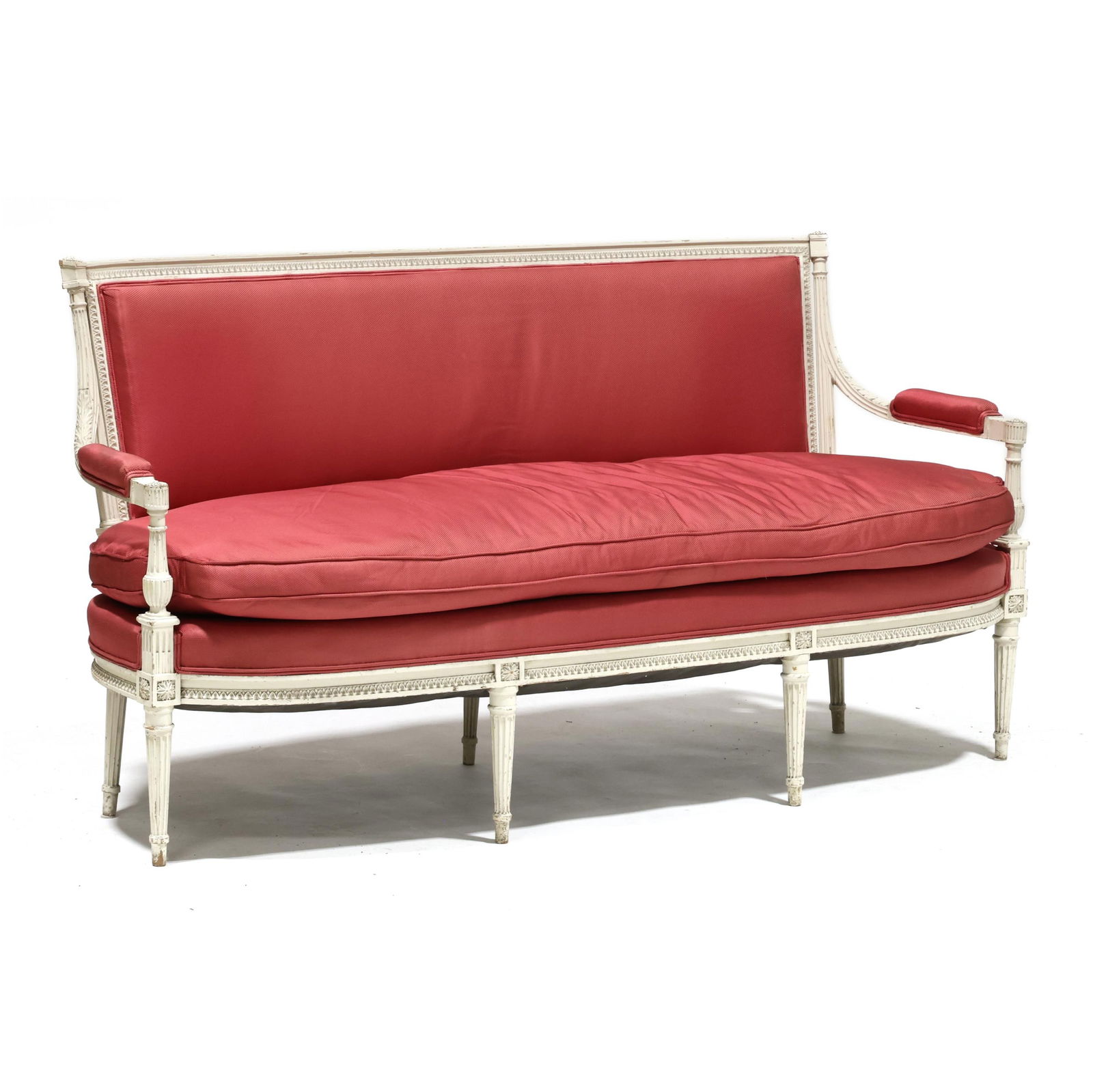 Louis XVI Style Carved and Painted Canapé (1 of 5)