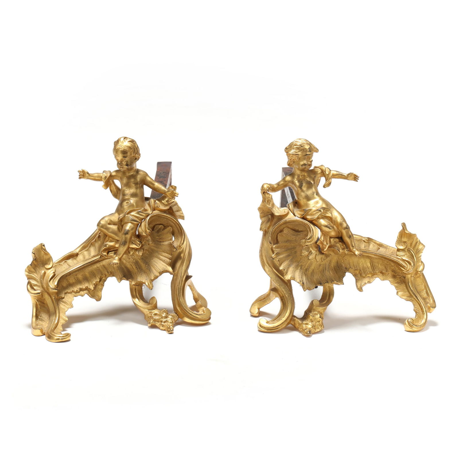 Pair of Louis XV Style Figural Chenets (1 of 8)