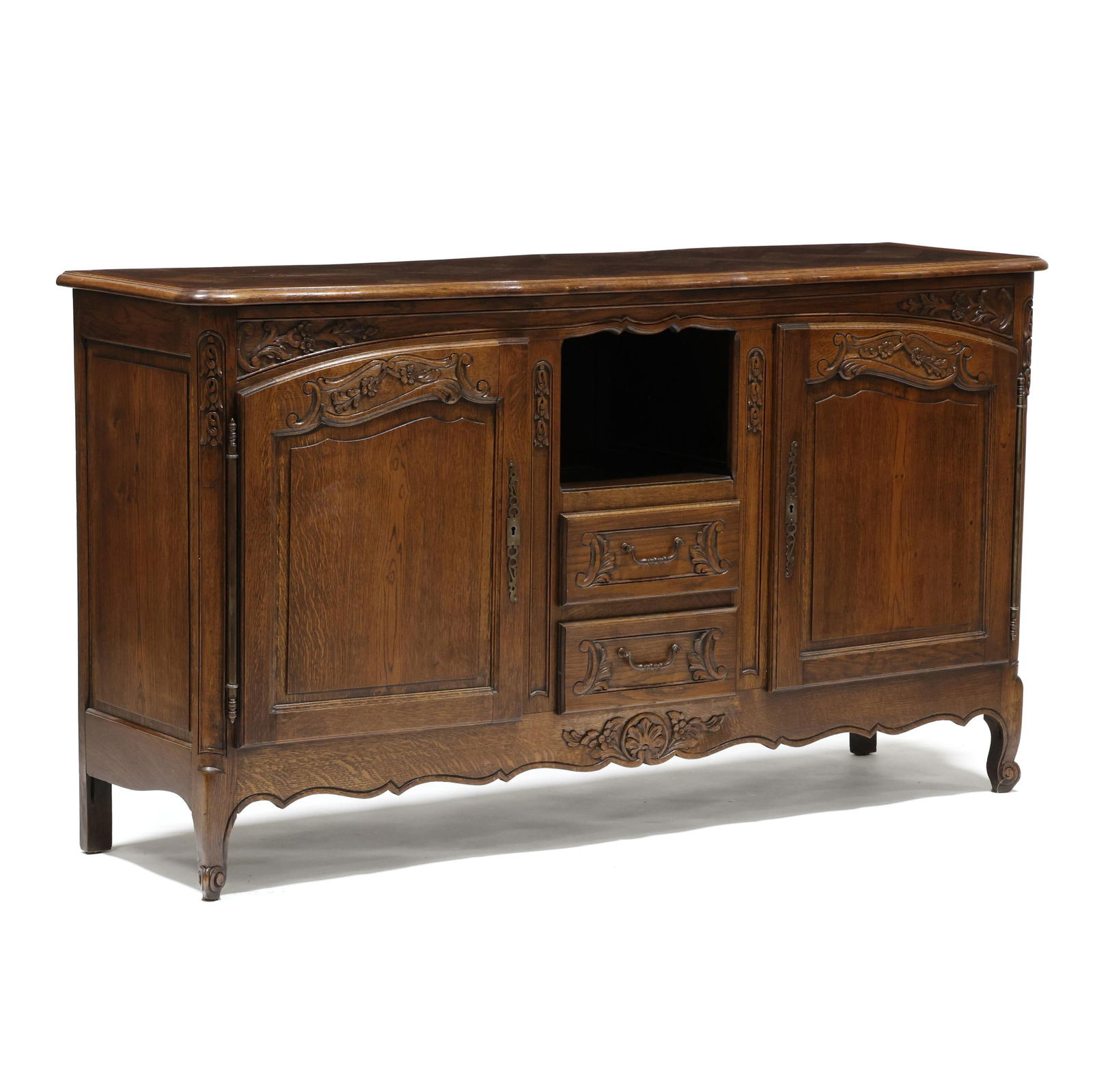 French Provincial Style Carved Oak Buffet (1 of 12)