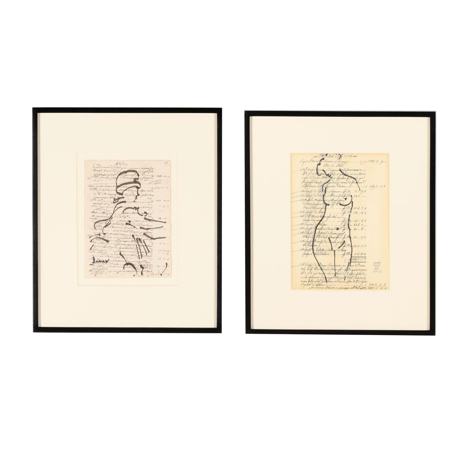 Lazzaro Donati (Italian, 1926-1977), Two Framed Works (1 of 7)