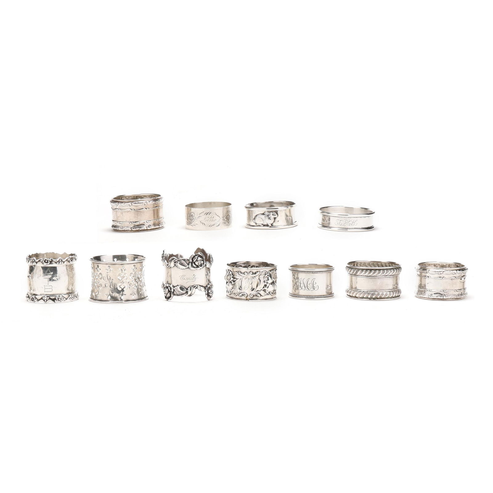 Eleven Sterling Silver Napkin Rings (1 of 17)