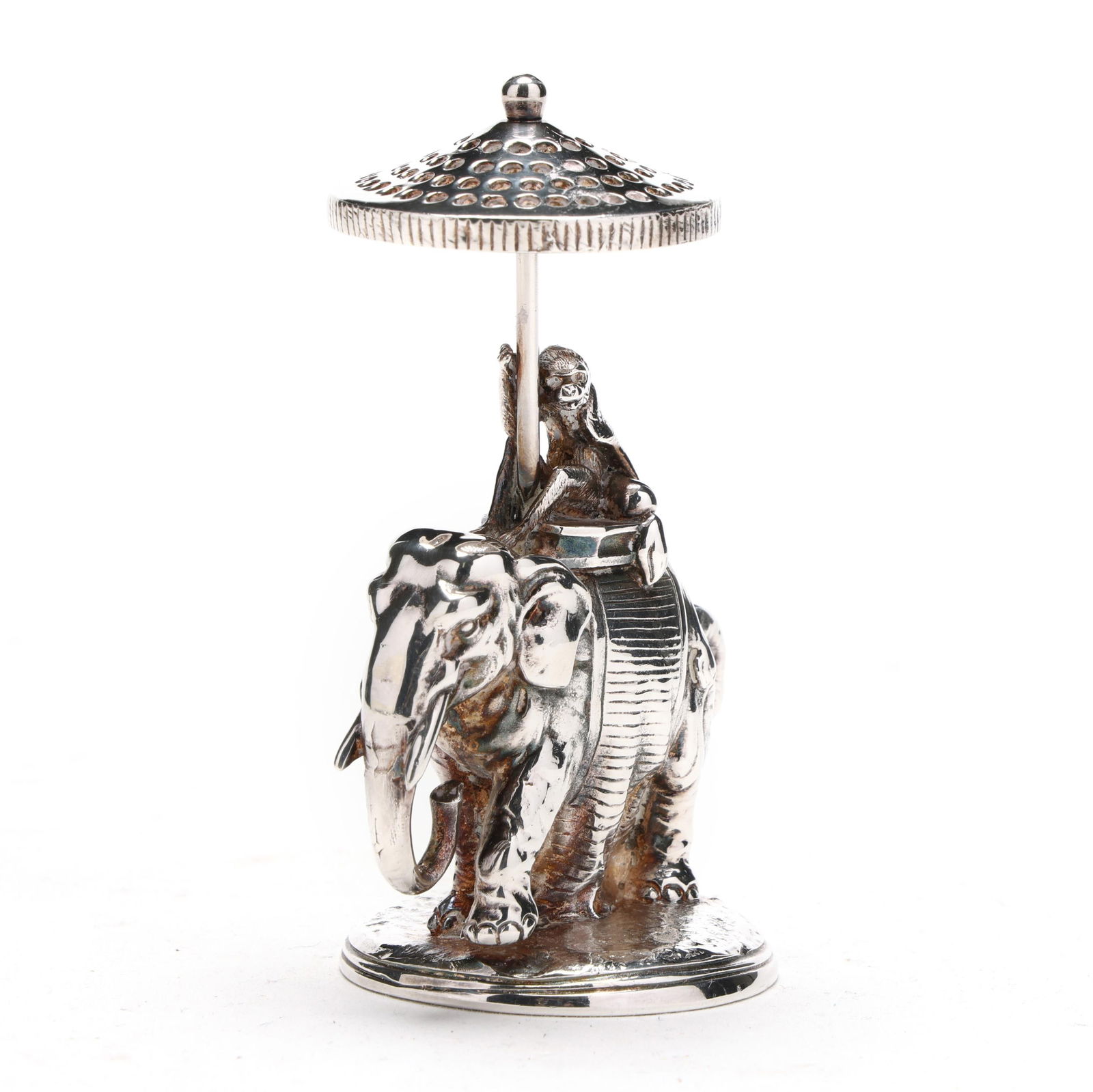 Christofle Elephant Indra Silverplate Toothpick Holder (1 of 6)