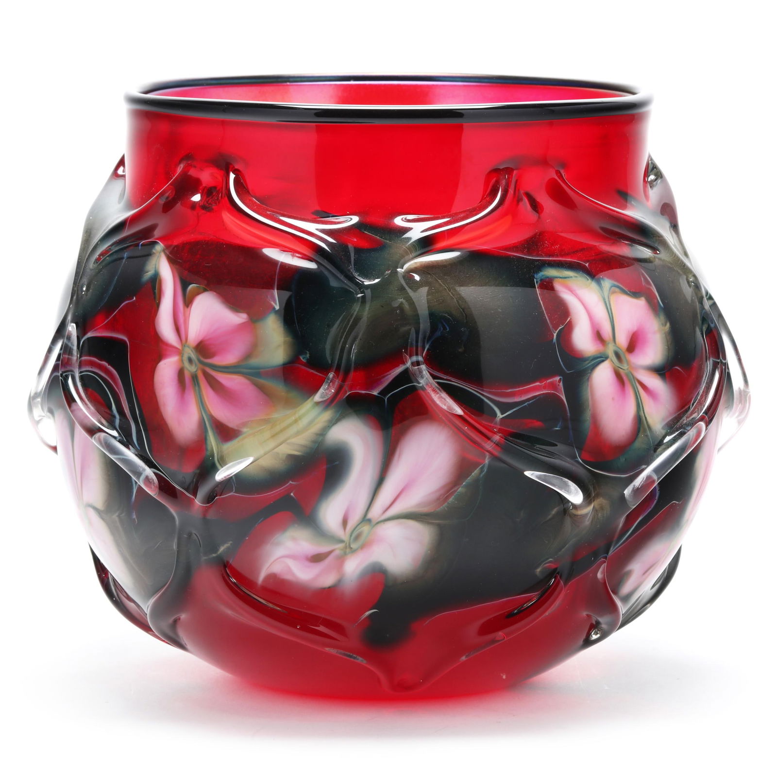 Charles Lotton, Large Multi Flora Glass Vase (1 of 8)