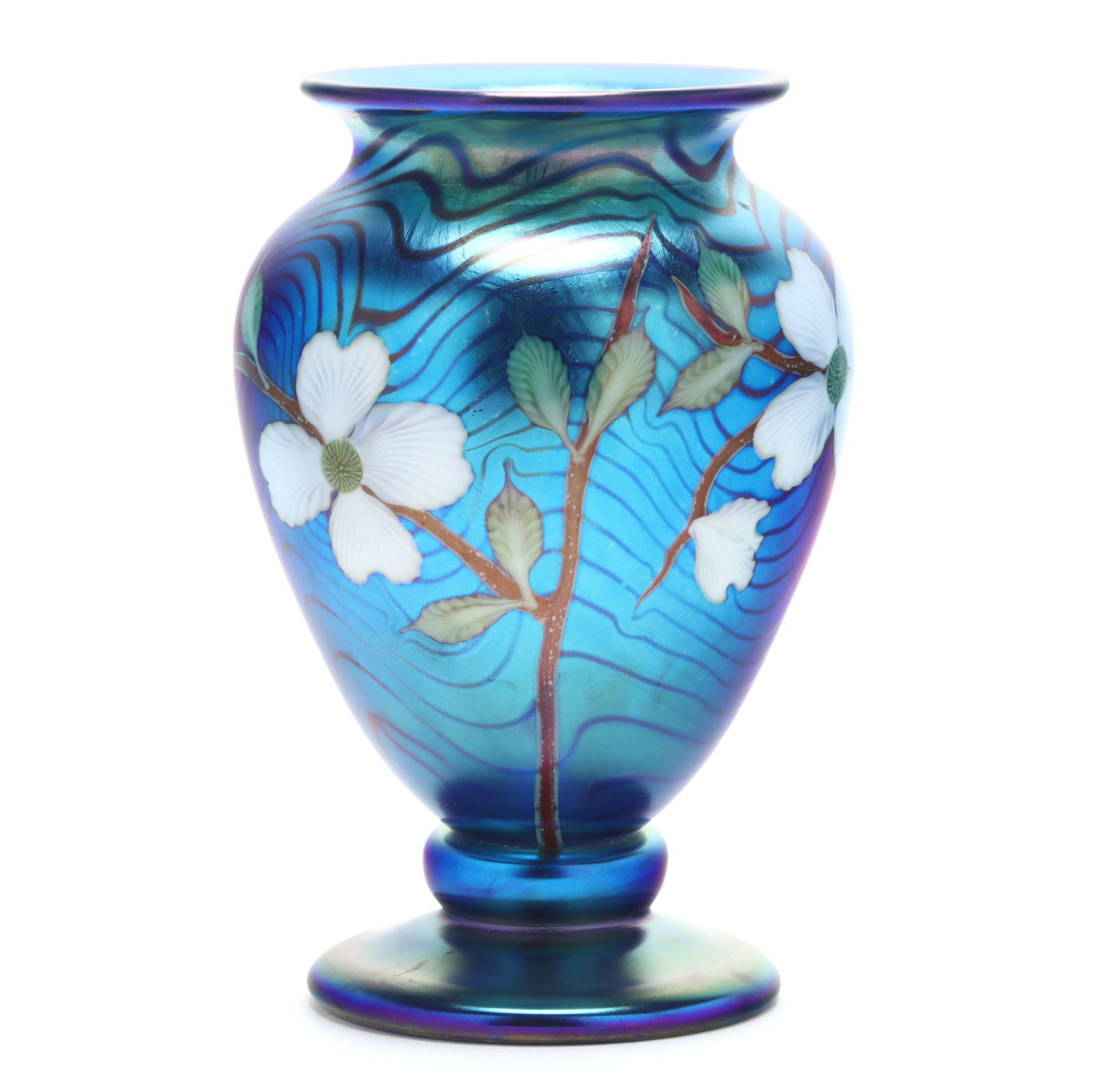 Orient and Flume, Iridescent Glass Dogwood Vase (1 of 7)