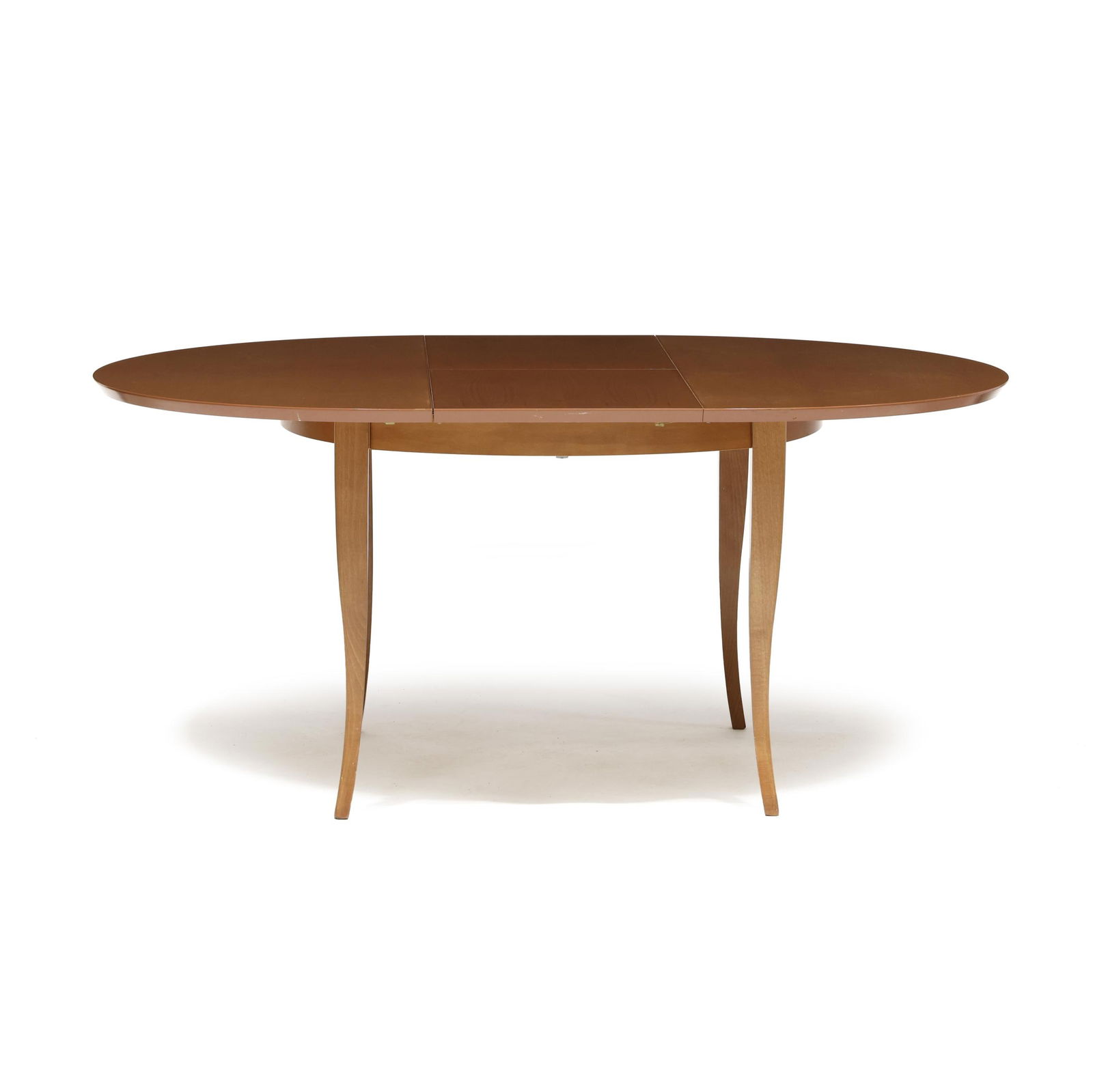 Danish Modern Circular Dining Table with Leaf (1 of 4)