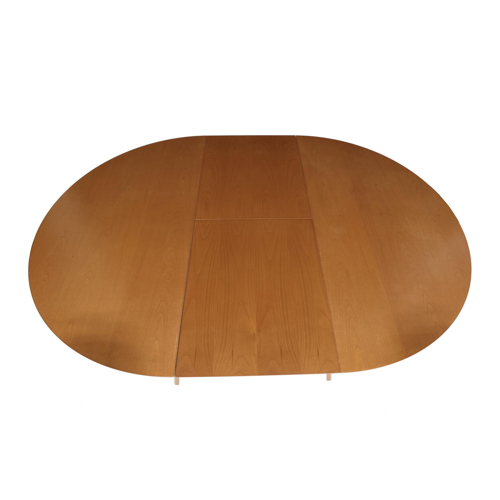 Danish Modern Circular Dining Table with Leaf - 2