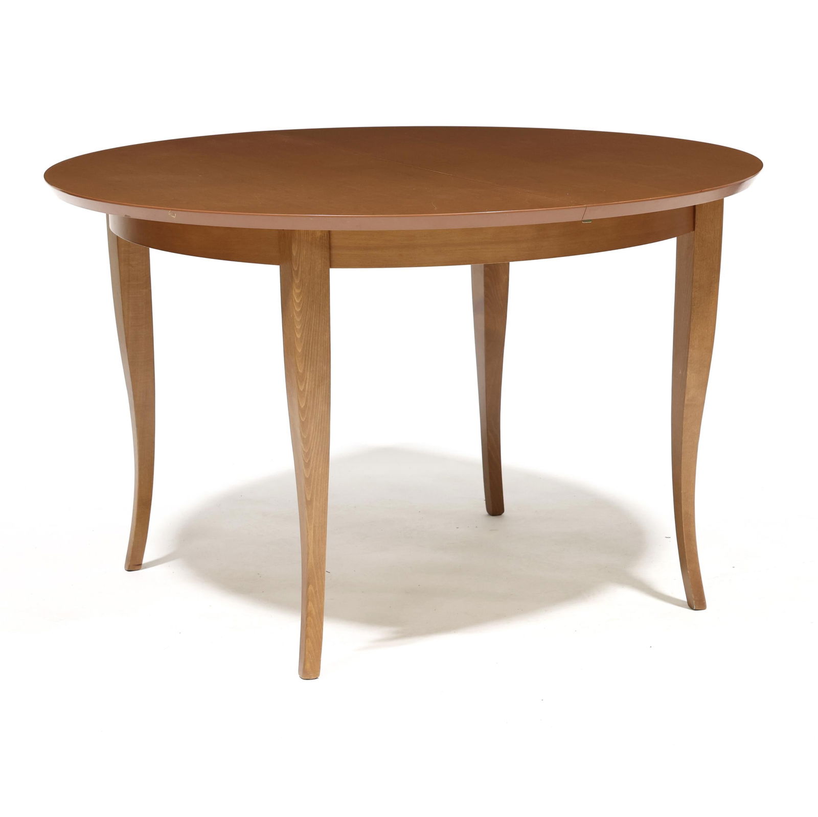 Danish Modern Circular Dining Table with Leaf - 3