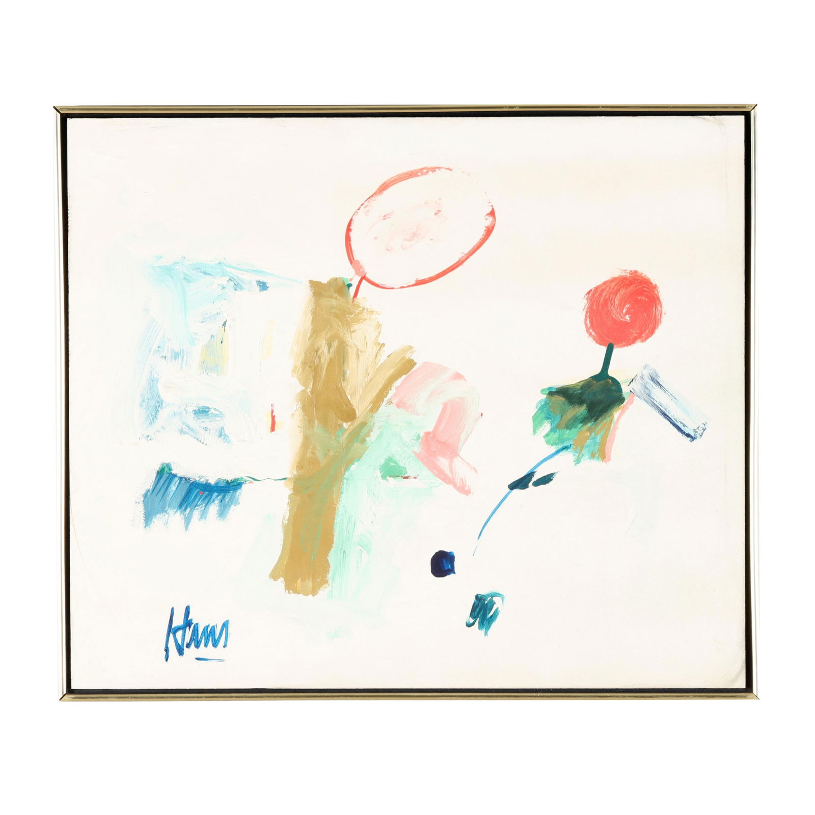 An Abstract Expressionist Painting, Artist Signed (1 of 4)