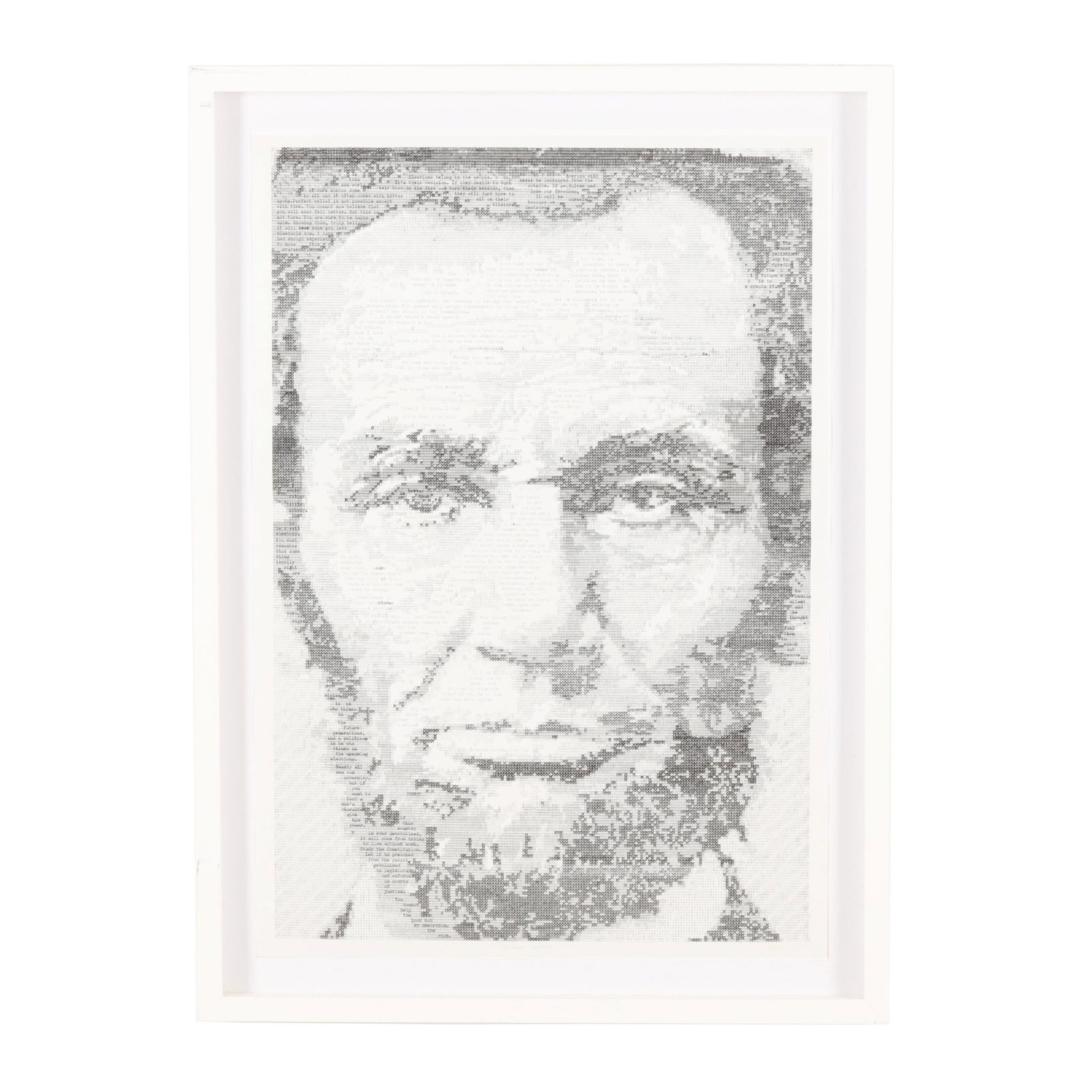 Thanathorn Suppakijjumnong (Thai, b. 1988), Typographic Portrait of Abraham Lincoln (1 of 5)