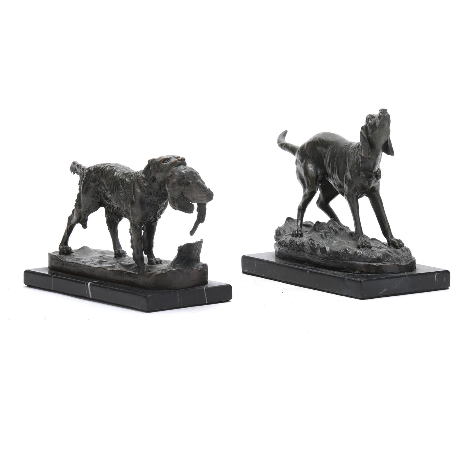 Two European Bronze Table Sculptures of Hunting Dogs (1 of 11)