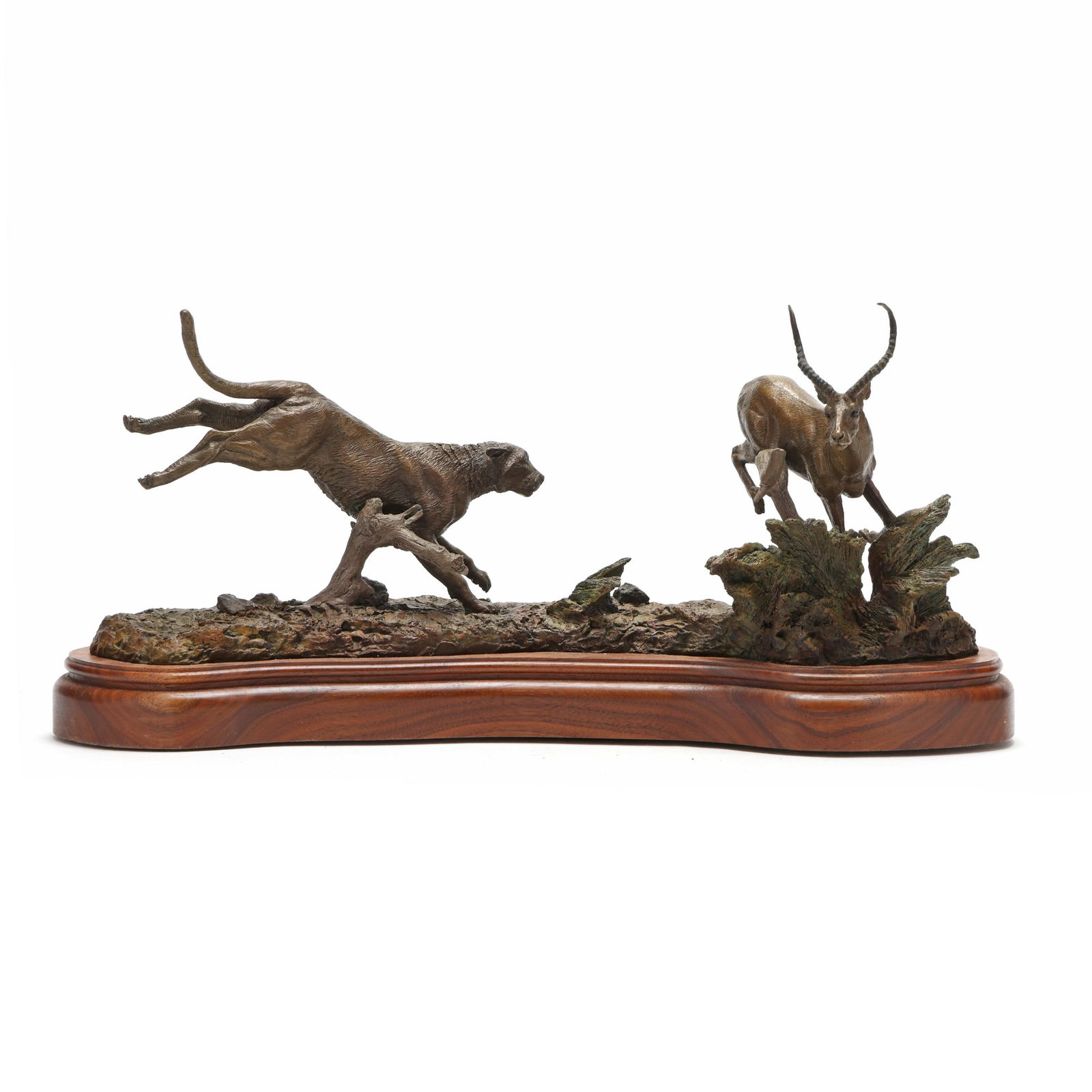 Gary R. Swanson (American, 1942-2010), Bronze African Hunt Group (1 of 8)