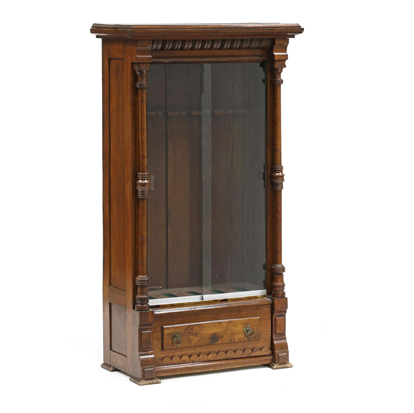 American Renaissance Revival Walnut Gun Cabinet (1 of 11)