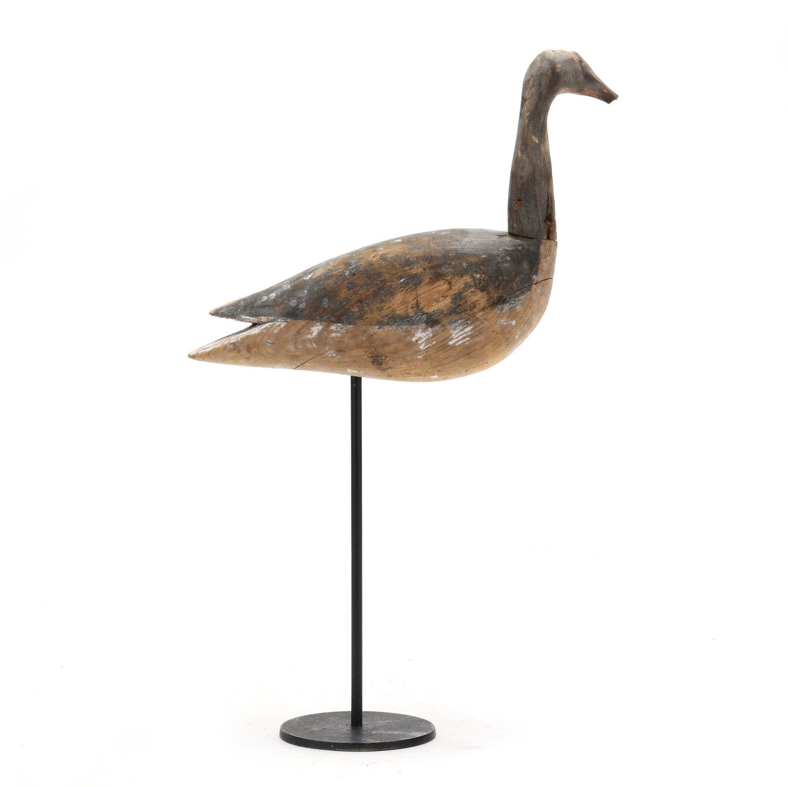 Early Ocracoke Roothead Yellowlegs: Early Ocracoke Roothead YellowlegsOcracoke, North Carolina, circa 1900, carved and painted wood. Length 11 in. From the Personal Collection of Philip and Susan Harvey. Additional high-resolution photo
