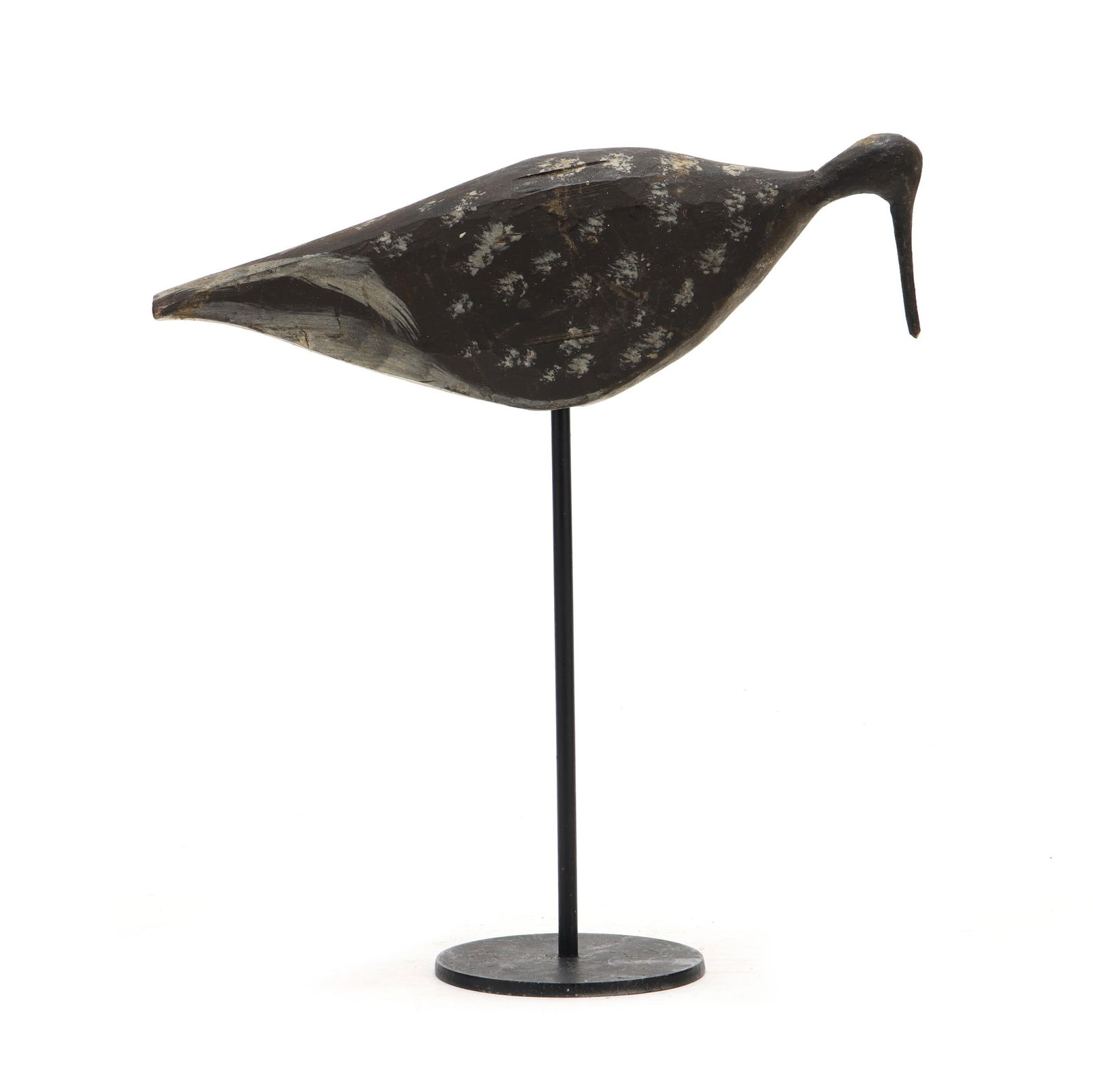 Early Yellowlegs from Kitty Hawk Life Saving Station: Early Yellowlegs from Kitty Hawk Life Saving StationKitty Hawk, North Carolina, circa 1910, carved and painted wood. Length 10 in. The Kitty Hawk Life Saving Station was built in 1874 and operated unt