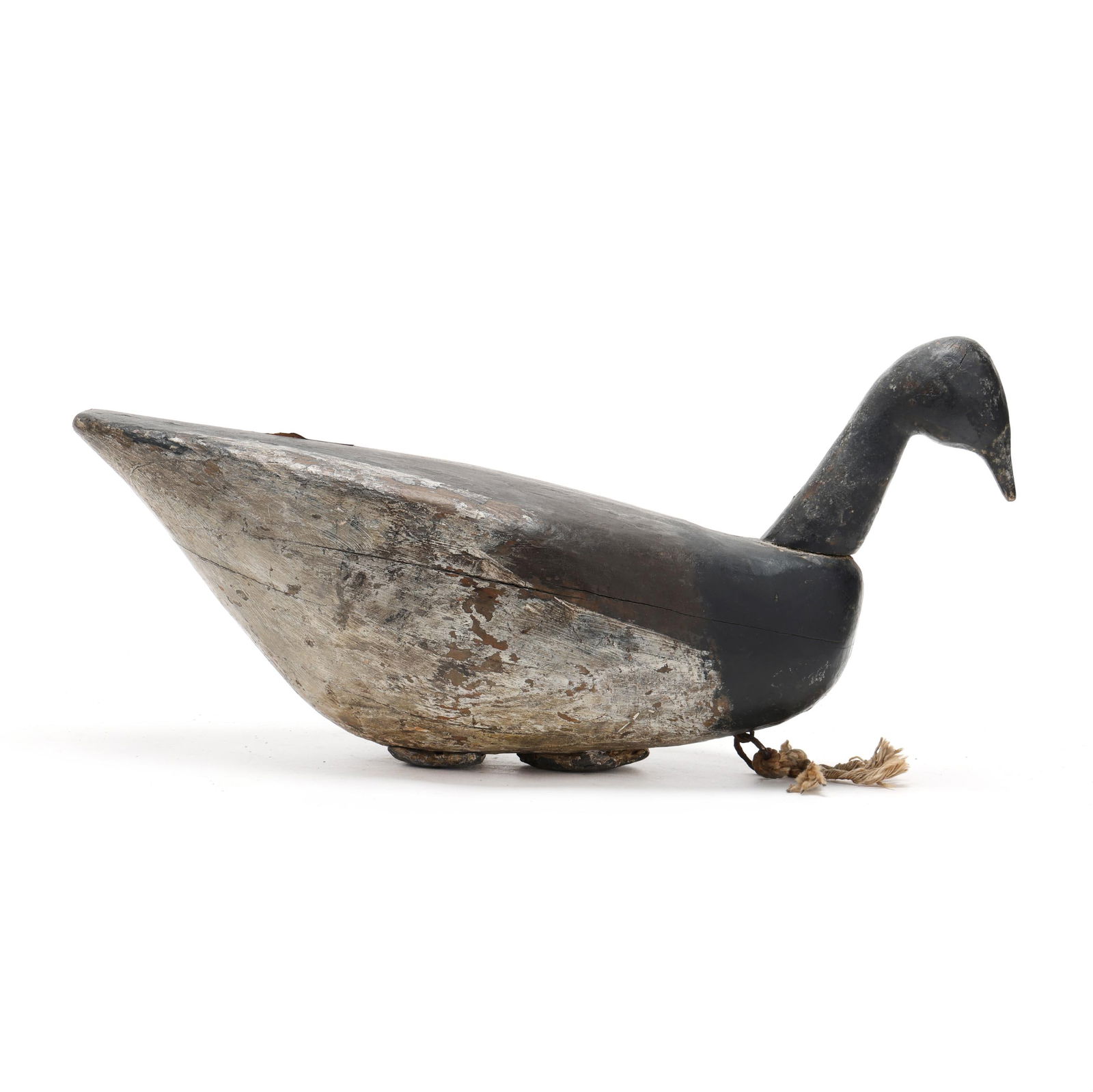 Attributed Gary Bragg (NC, 1881-1954), Brant: Attributed Gary Bragg (NC, 1881-1954), Brant Ocracoke, North Carolina, circa 1910, carved and painted wood. Length 18 in. Additional high-resolution photos are available at www.lelandlittle.com