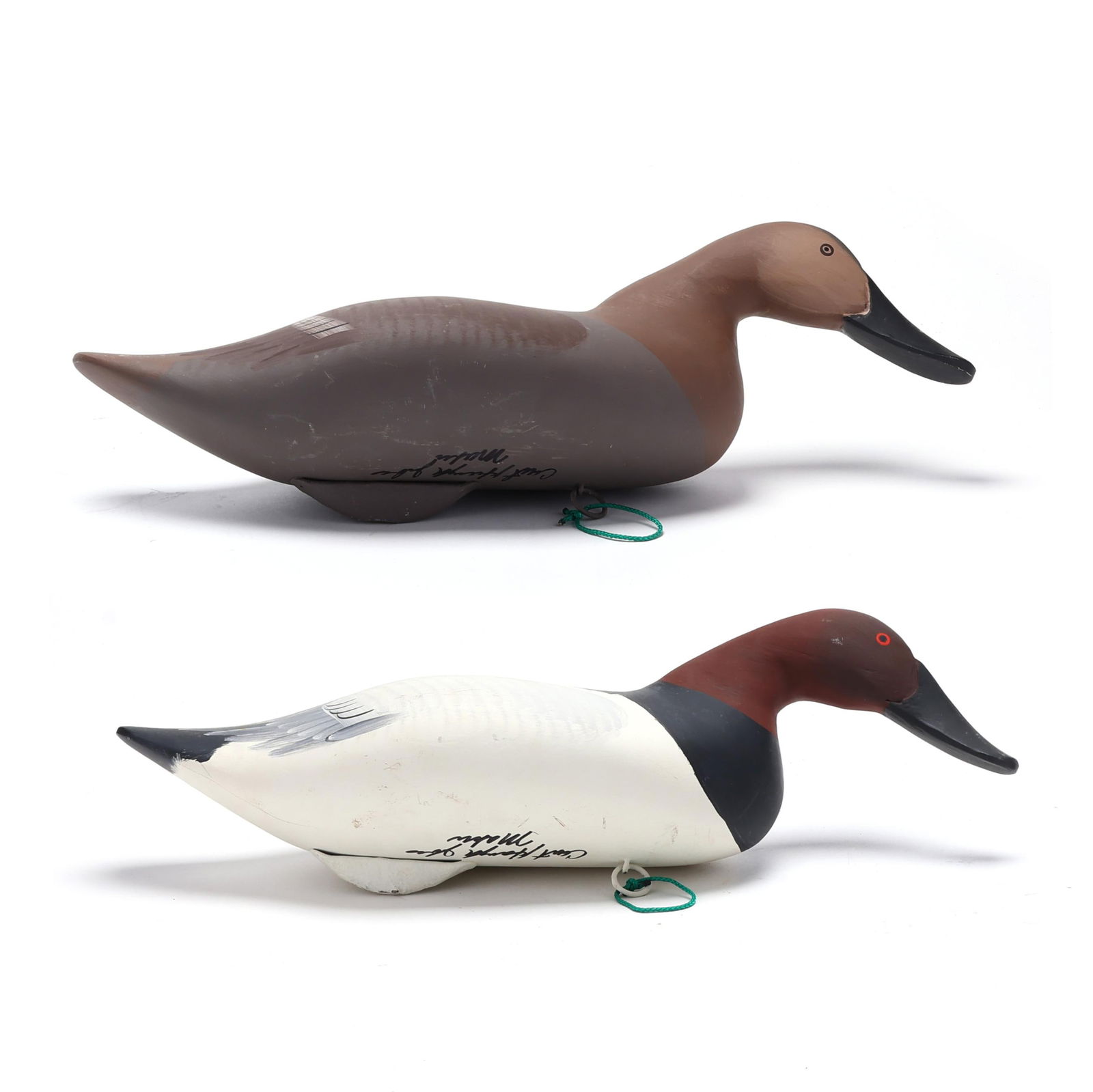 Captn Harry Jobes (MD, 1936-2019), Pair of Swimming Canvasbacks (1 of 10)