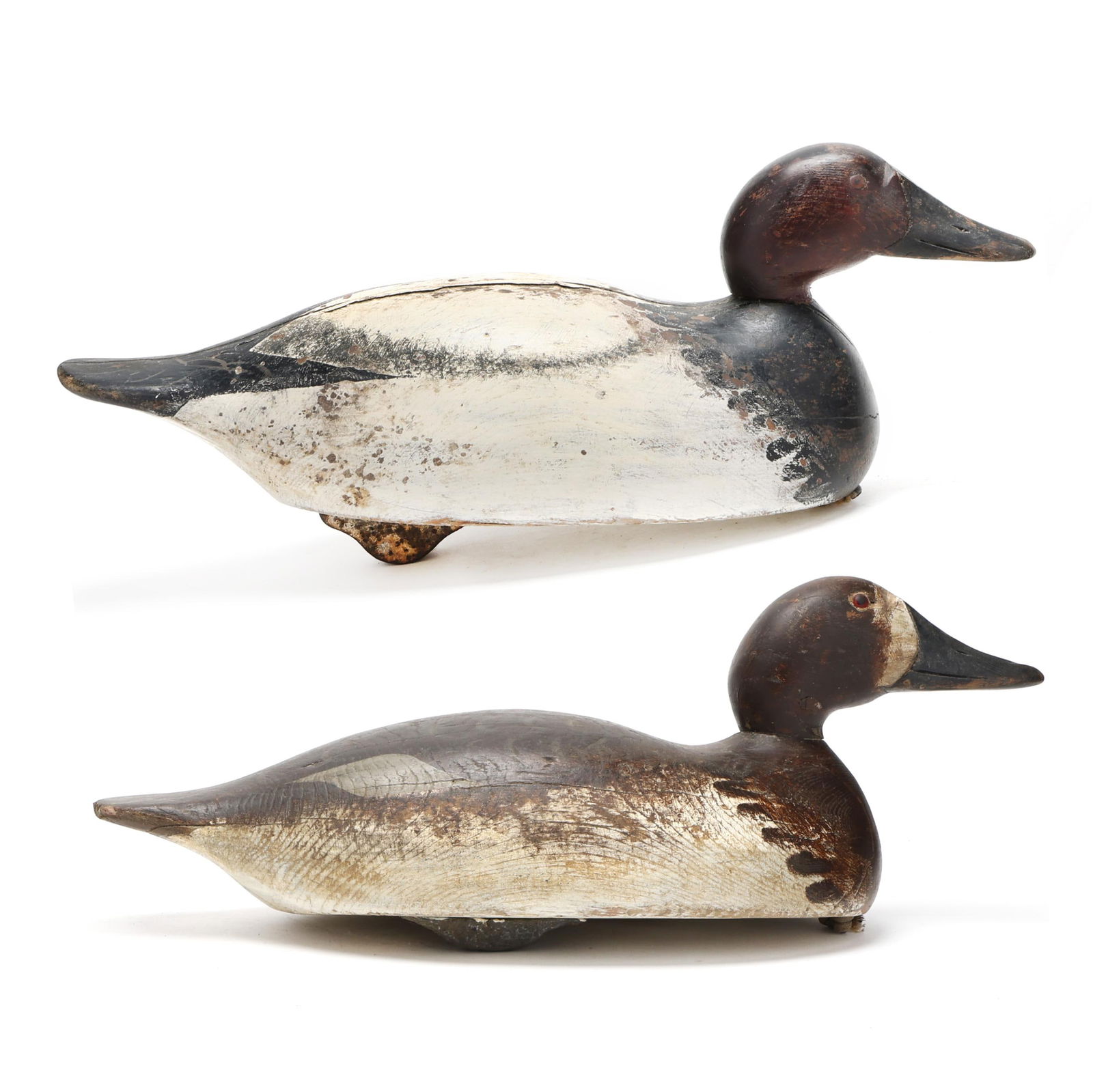 Mason Factory (MI, 1896-1924), Pair of Premier Grade Canvasbacks (1 of 9)