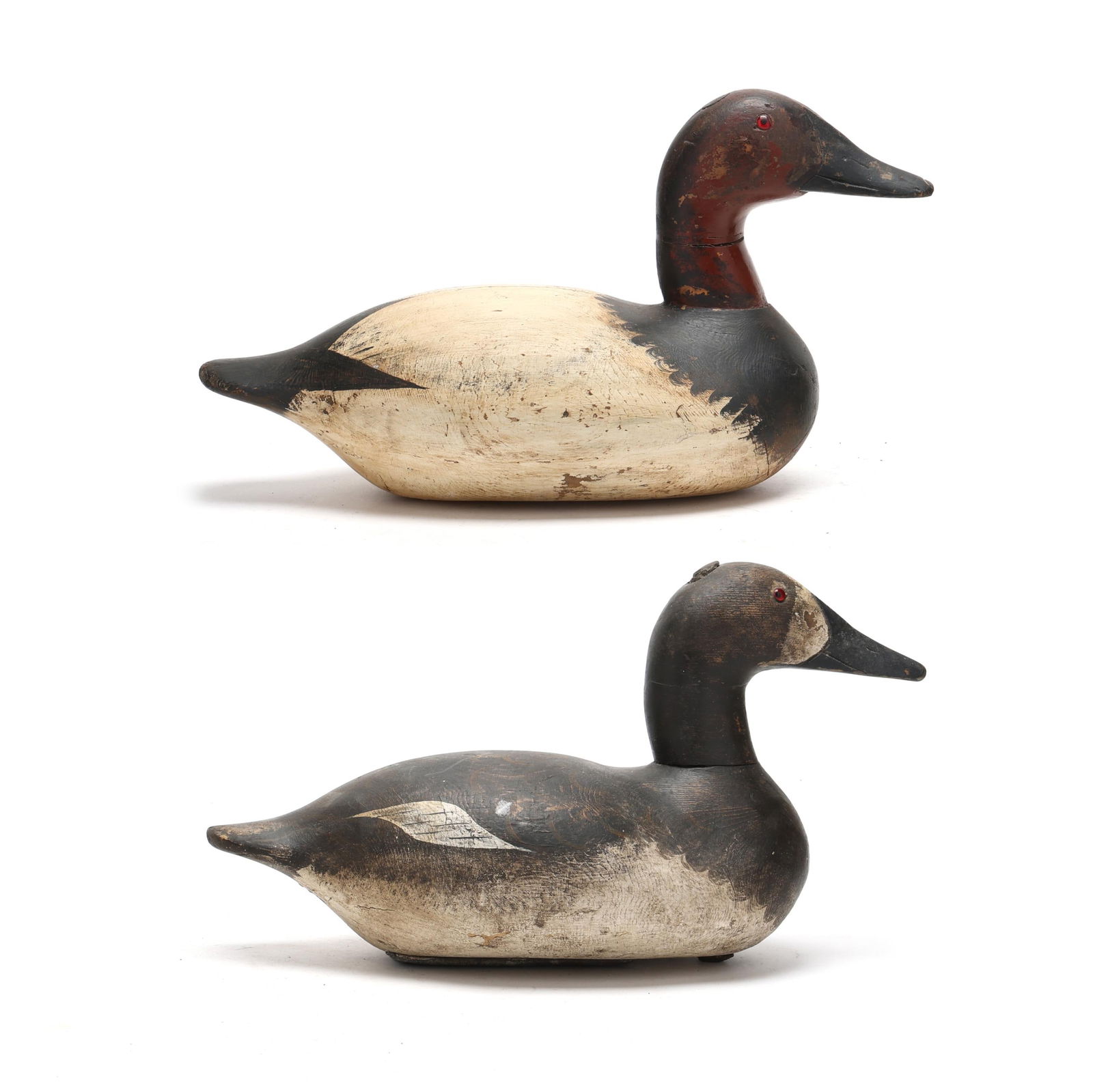 Mason Factory, (MI, 1896-1924), Pair of Premier Grade Chesapeake Bay Canvasbacks (1 of 9)
