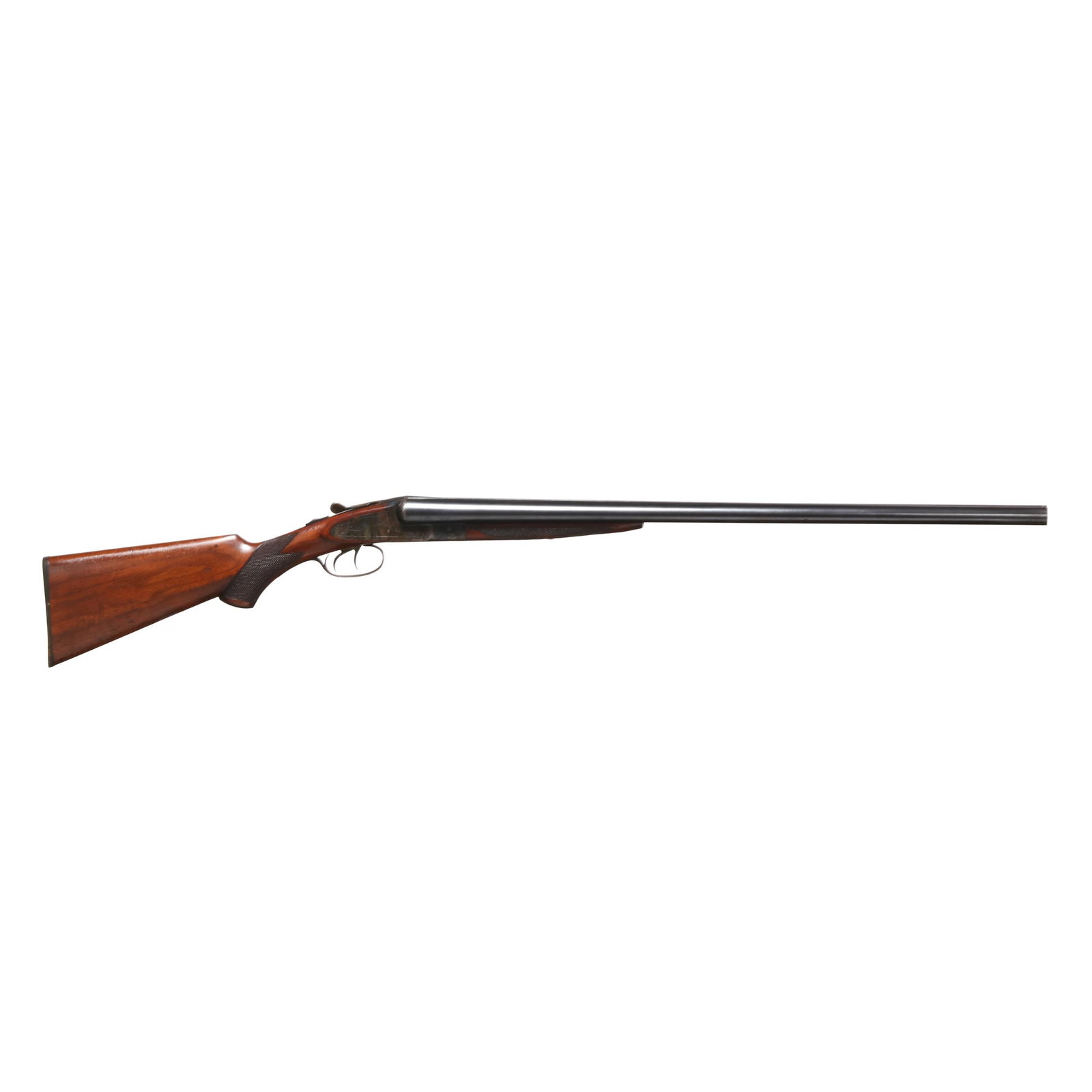 L.C. Smith Featherweight Ideal Grade 12ga Sidelock Doublegun: L.C. Smith Featherweight Ideal Grade 12ga Sidelock DoublegunSerial number 63716 present on water table, forend iron, barrel flats and trigger guard, grade designation of I present on water table and b