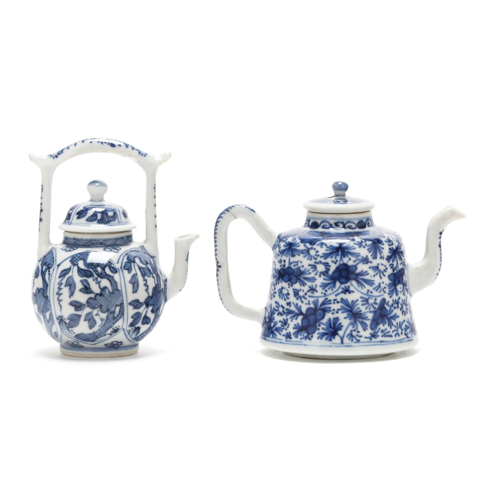 Two Chinese Kangxi Blue and White Small Porcelain Teapots (1 of 7)