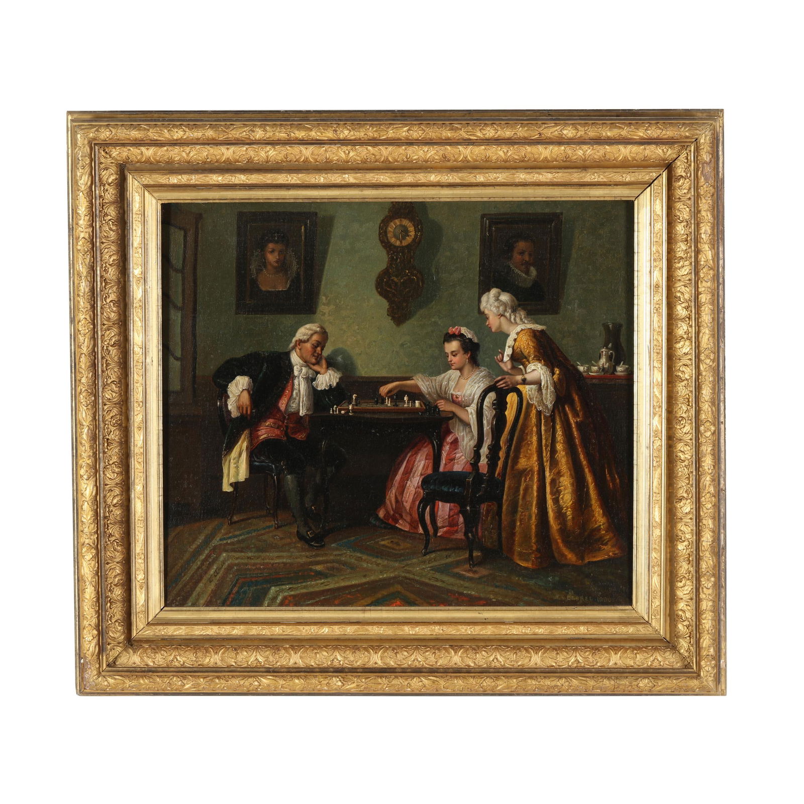 Adolphe Alexandre Lesrel (French, 1839-1929), The Game of Chess (1 of 8)