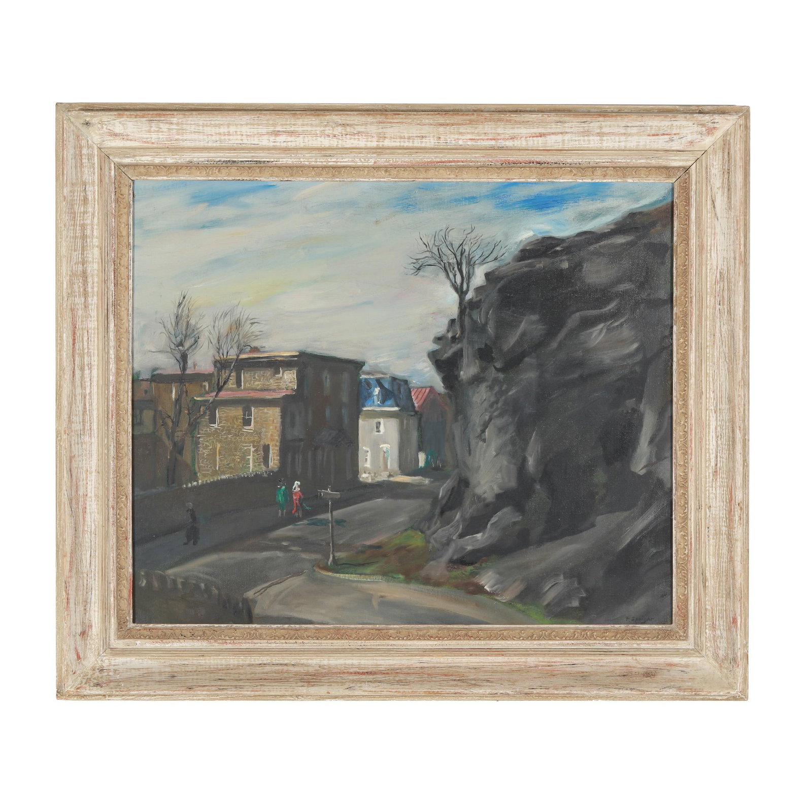 Francis Speight (American, 1896-1989), Church Street: Francis Speight (American, 1896-1989), Church Street oil on canvas, circa 1952, signed lower right, retaining exhibition label for the North Carolina Museum of Art, framed. Stretcher size 24 x 28 in.;