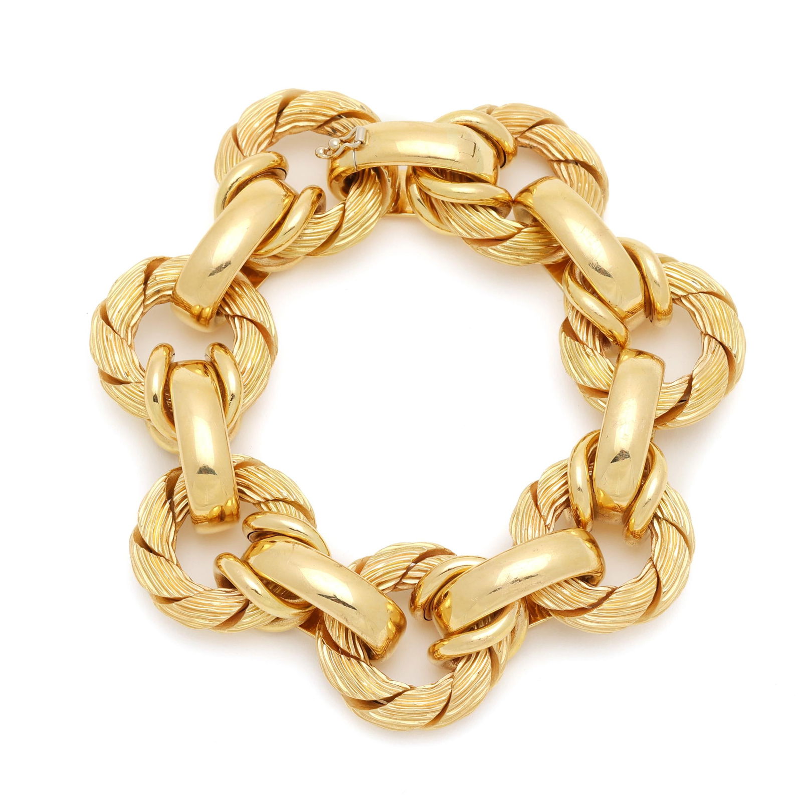 Bold Gold Link Bracelet, Italy (1 of 4)