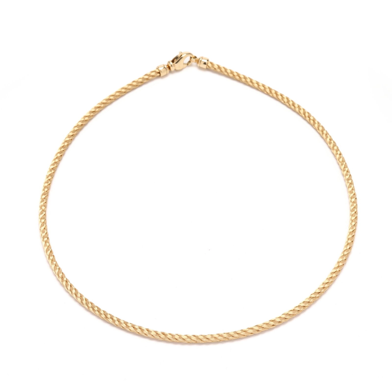 Gold Woven Rope Twist Necklace, Germany (1 of 4)