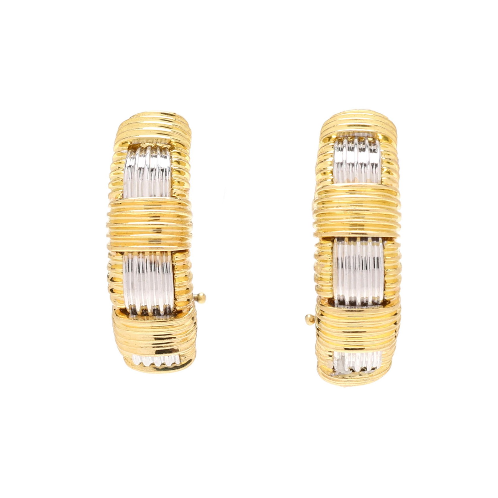 Bi-Color Gold Hoop Earrings, Roberto Coin (1 of 3)