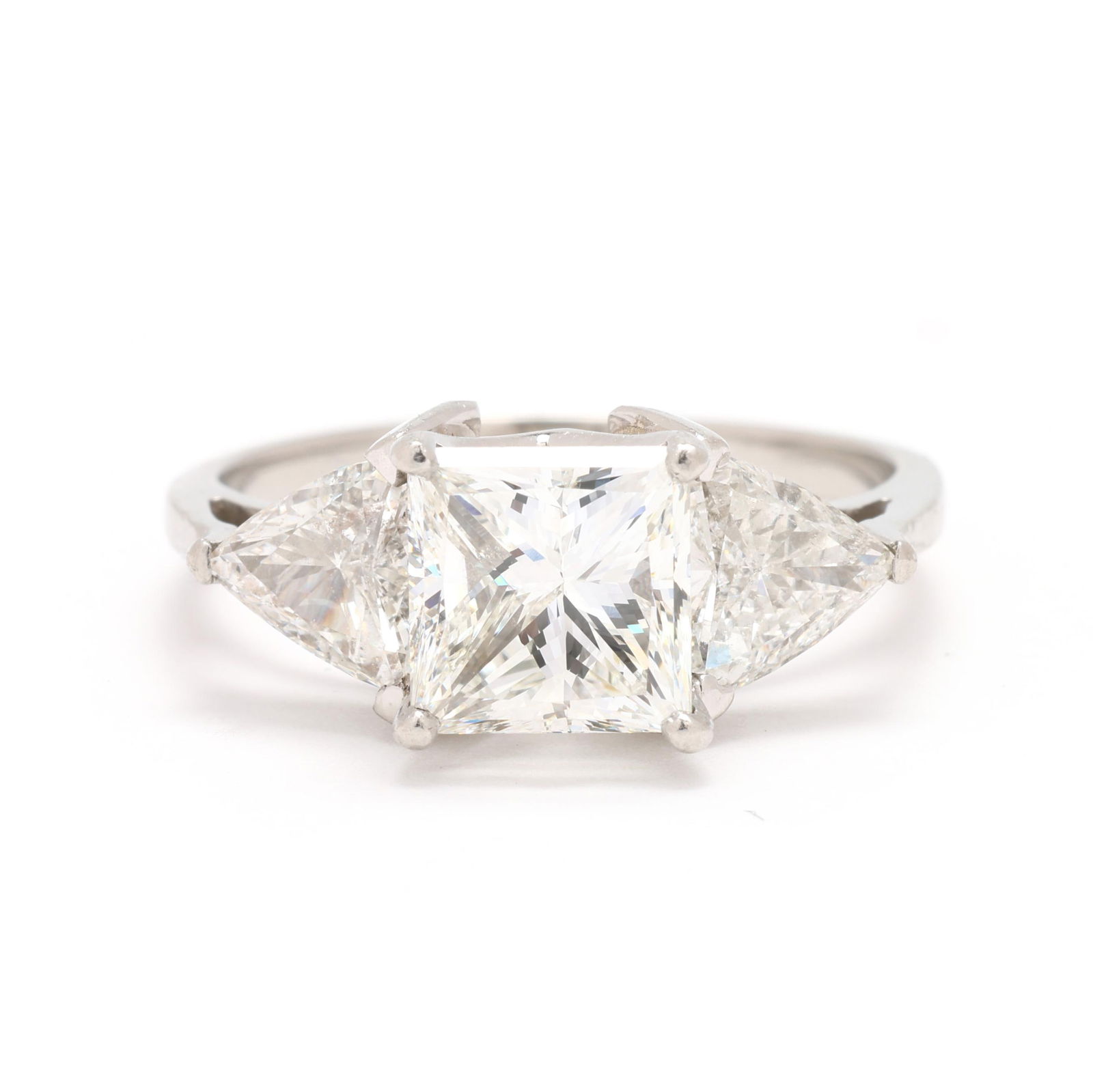 Platinum and 2.02 Carat Square Cut Diamond Ring (1 of 10)