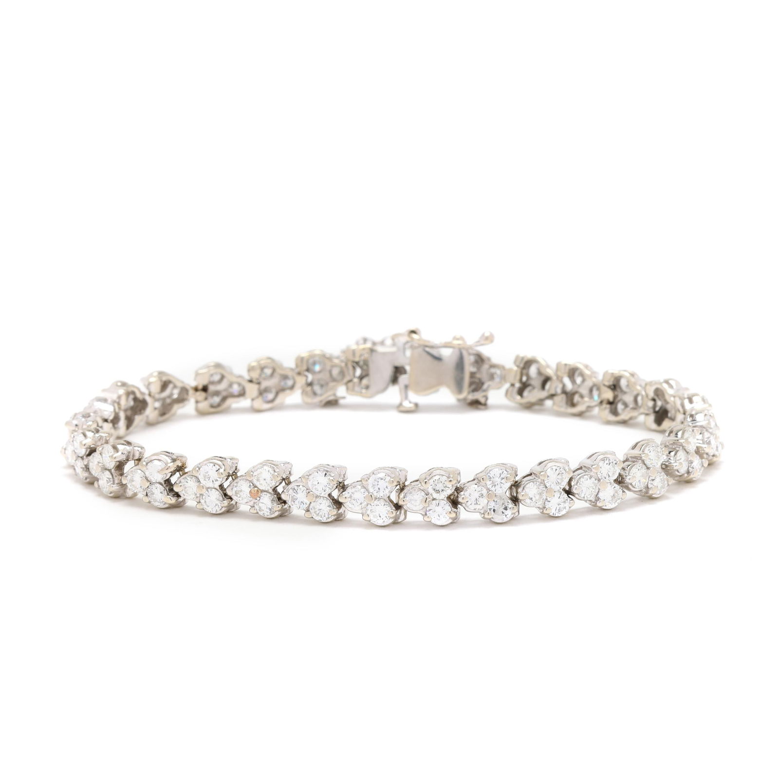 White Gold and Diamond Line Bracelet (1 of 5)