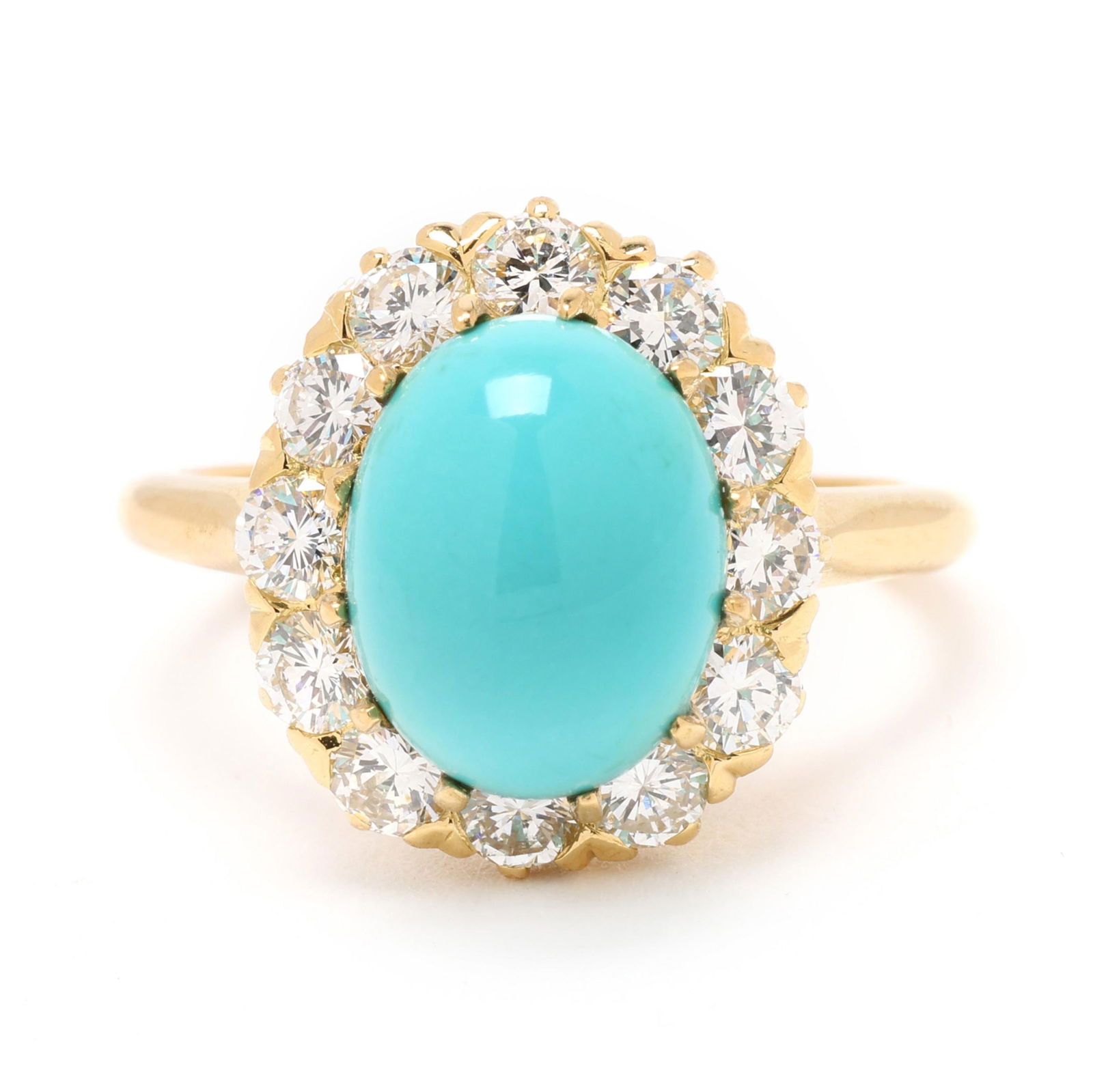 Gold, Turquoise, and Diamond Ring (1 of 5)