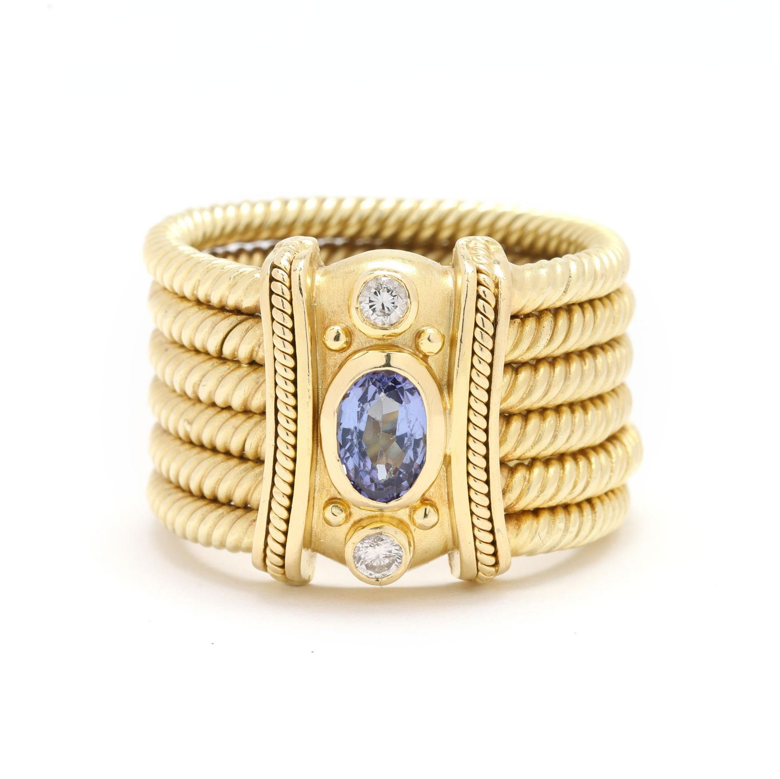 Gold, Tanzanite, and Diamond Ring (1 of 5)