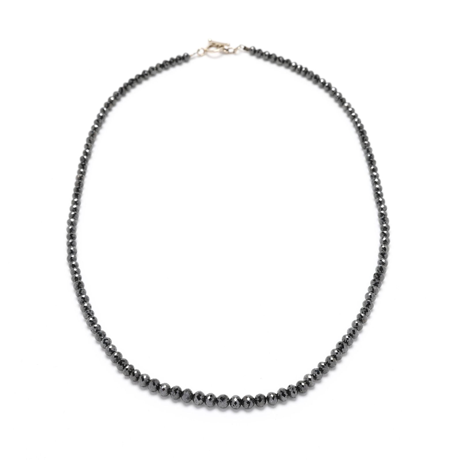 White Gold and Black Diamond Beaded Necklace (1 of 3)