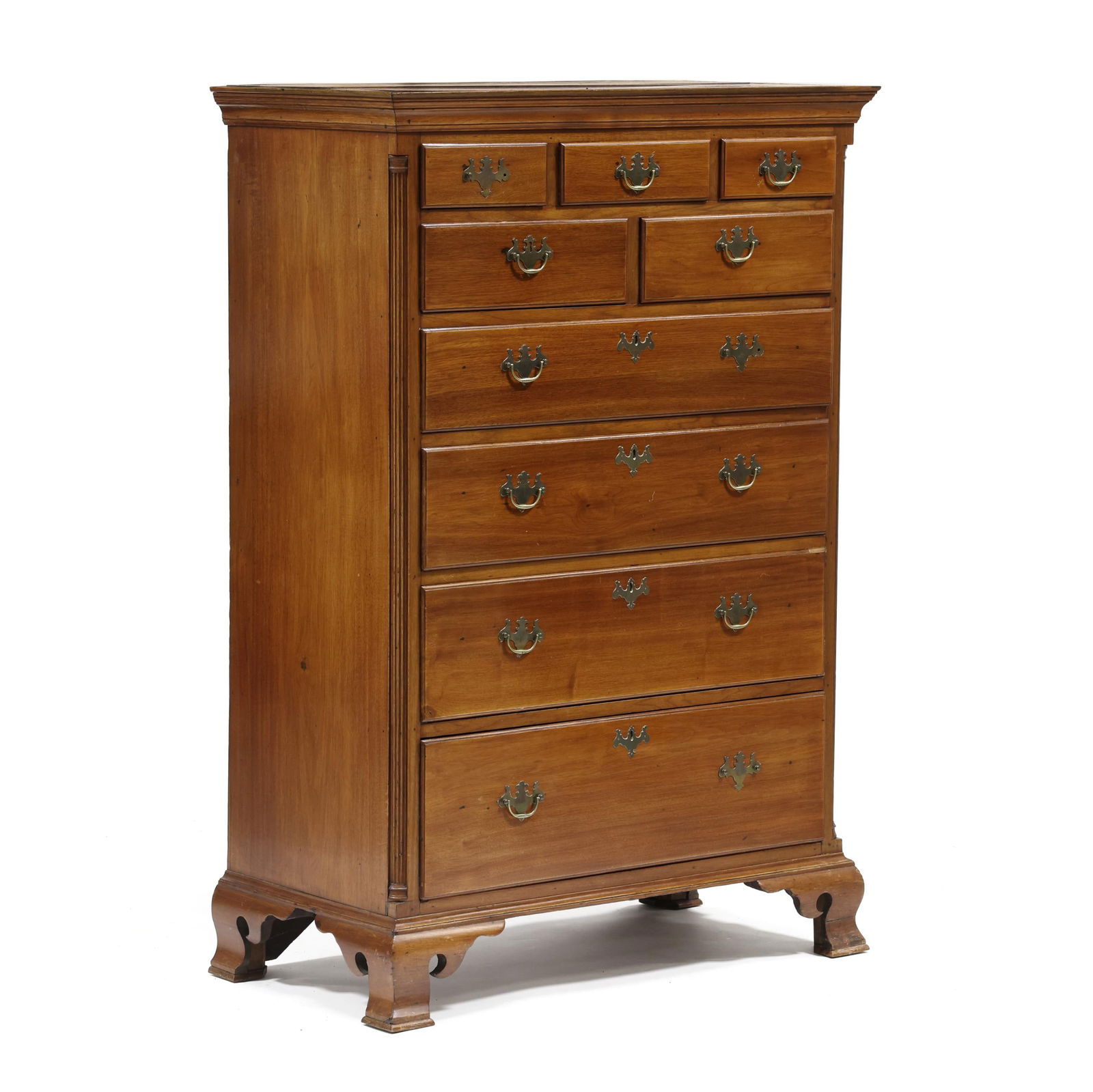 North Carolina Chippendale Walnut Tall Chest of Drawers (1 of 14)