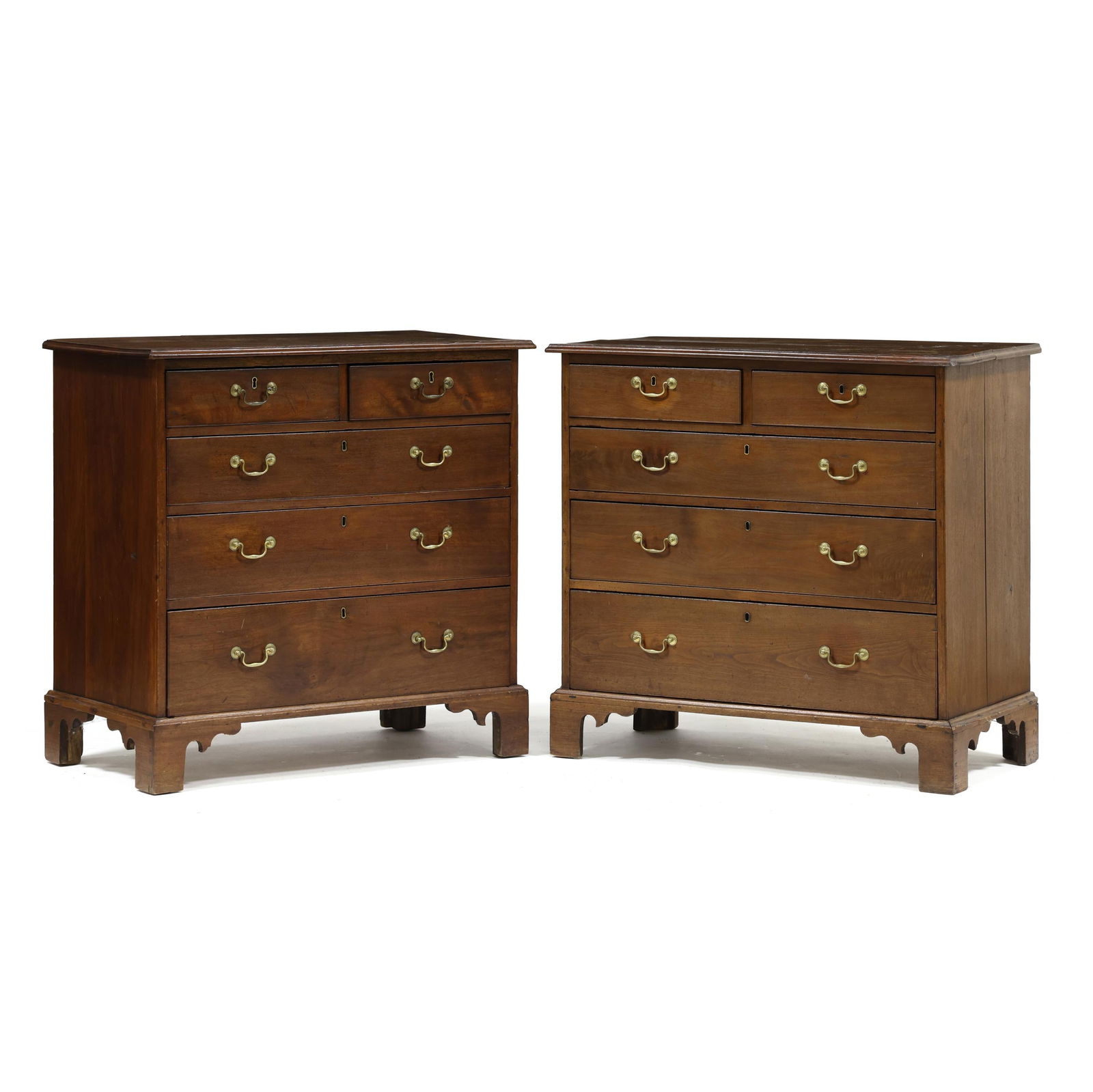 A Near Pair of North Carolina Chippendale Walnut Chests of Drawers (1 of 20)