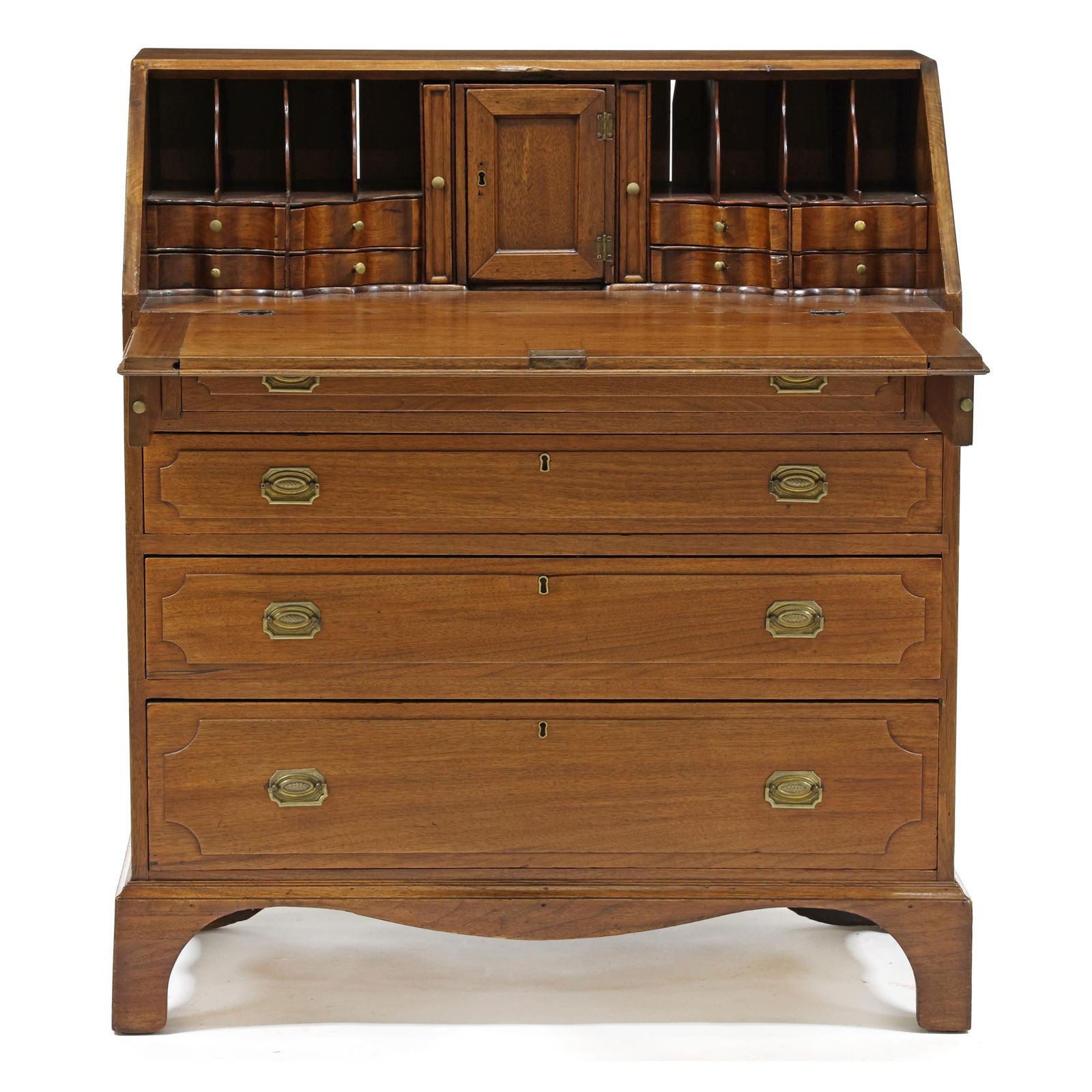 Virginia Chippendale Walnut Slant Front Desk (1 of 20)