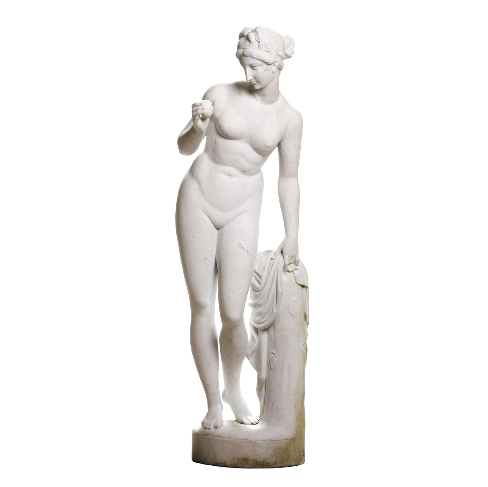A Carved Marble Statue of Venus with the Apple , after Bertel Thorvaldsen (Danish/Icelandic, (1 of 8)
