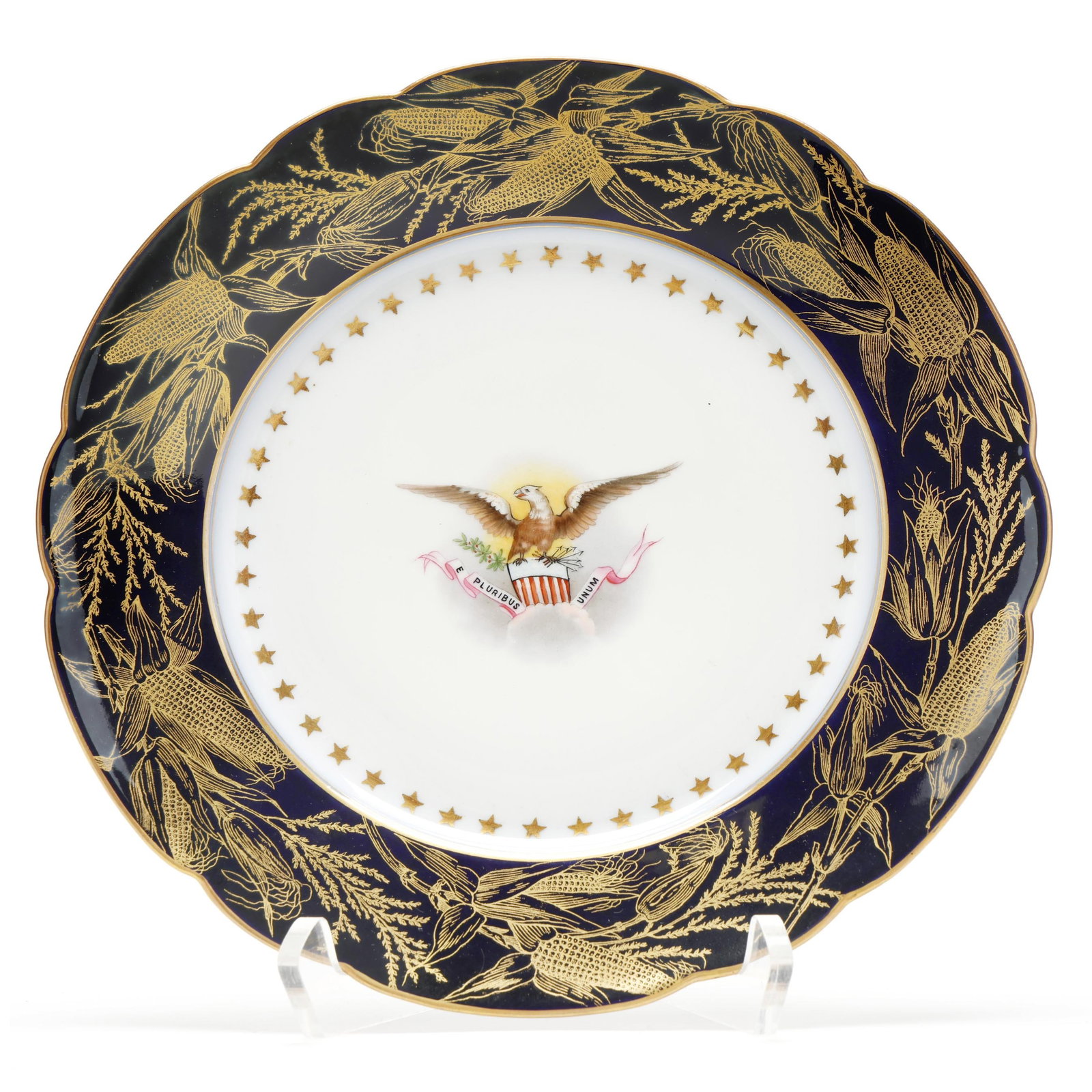 Benjamin Harrison White House China, 9 1/2" Plate (1 of 4)