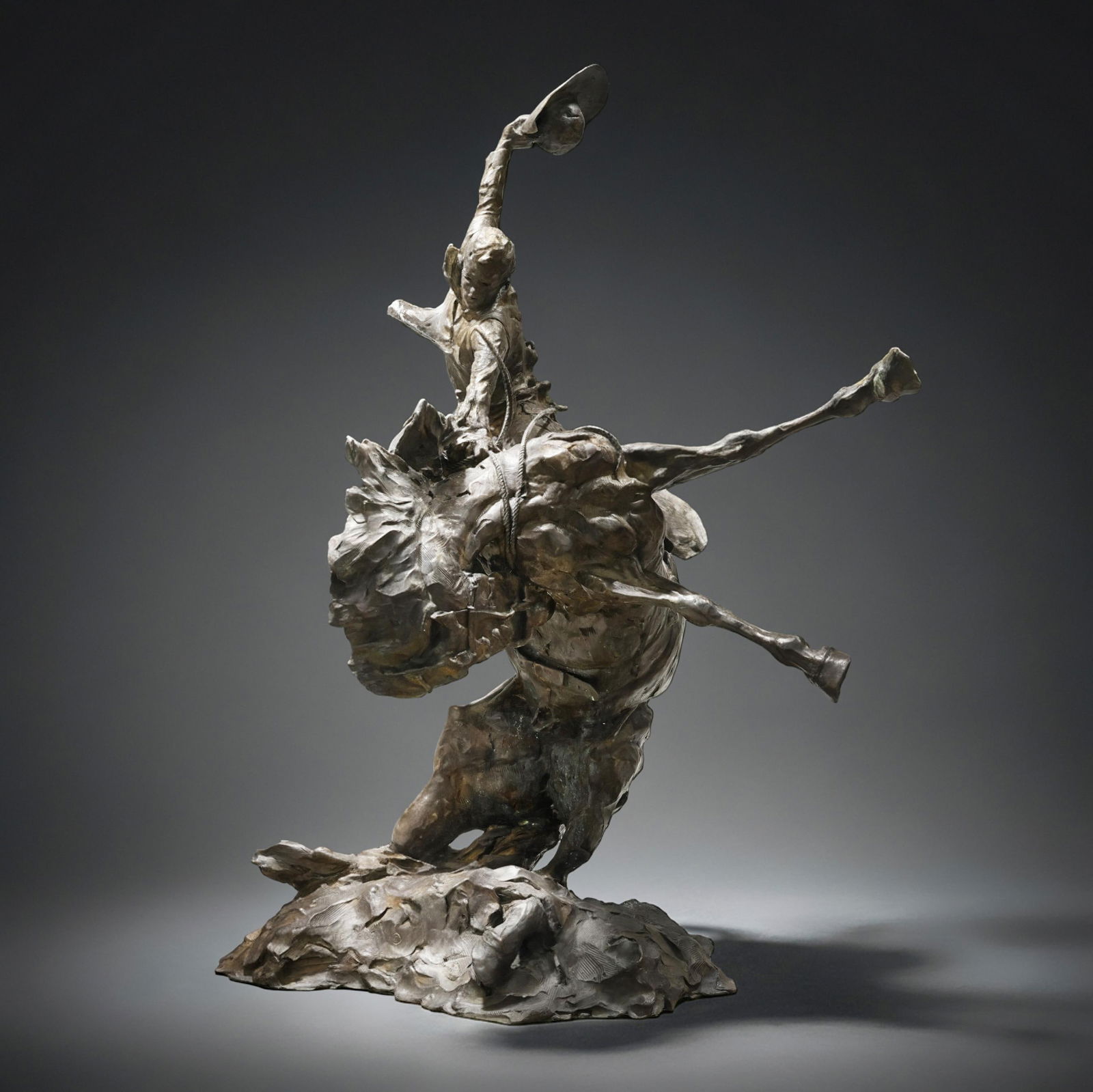 Terry Duen "TD" Kelsey (American, b. 1946), Touchin' the Clouds , Monumental Bronze Statue (1 of 13)