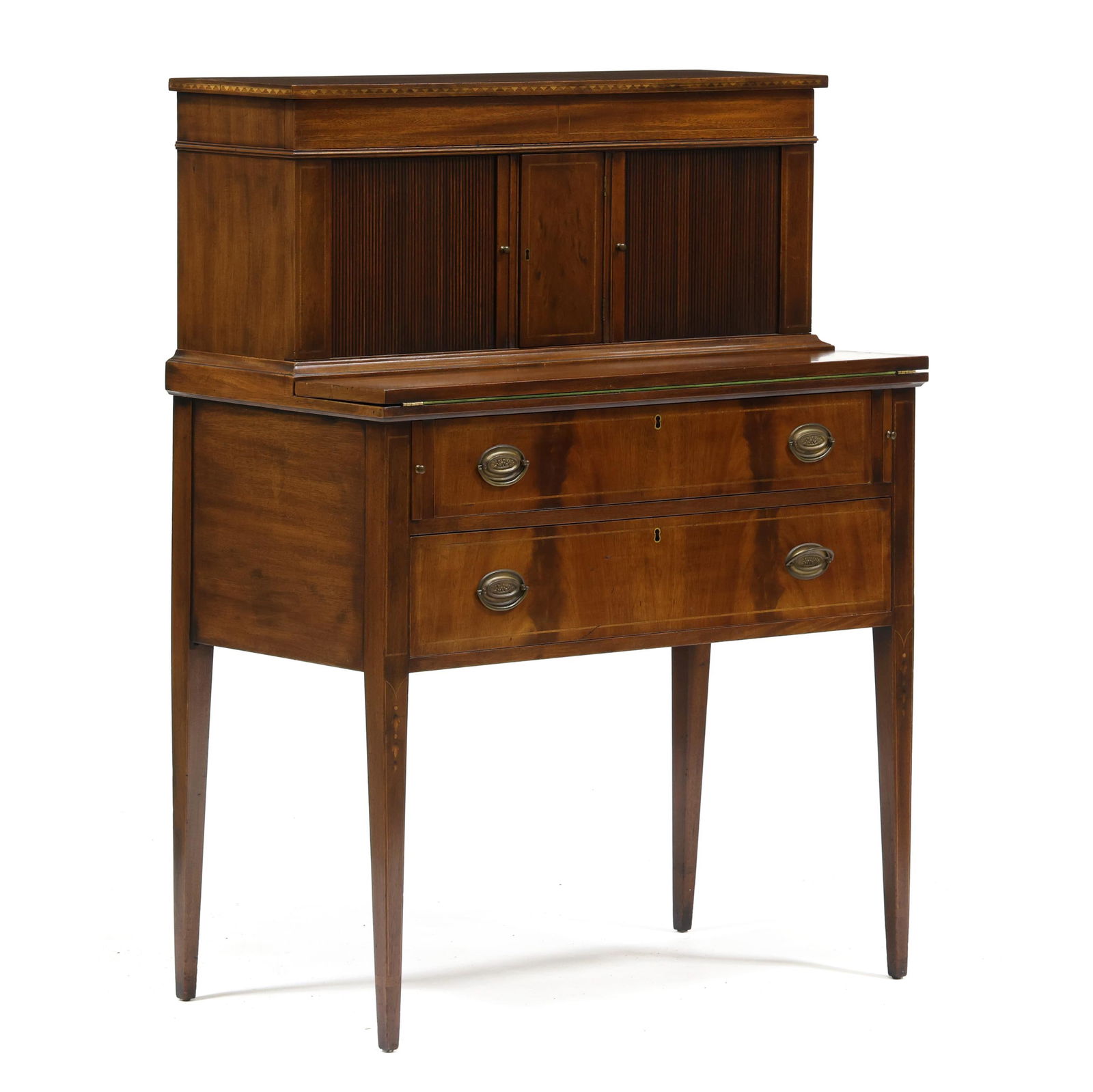 Federal Inlaid Mahogany Tambour Writing Desk (1 of 12)
