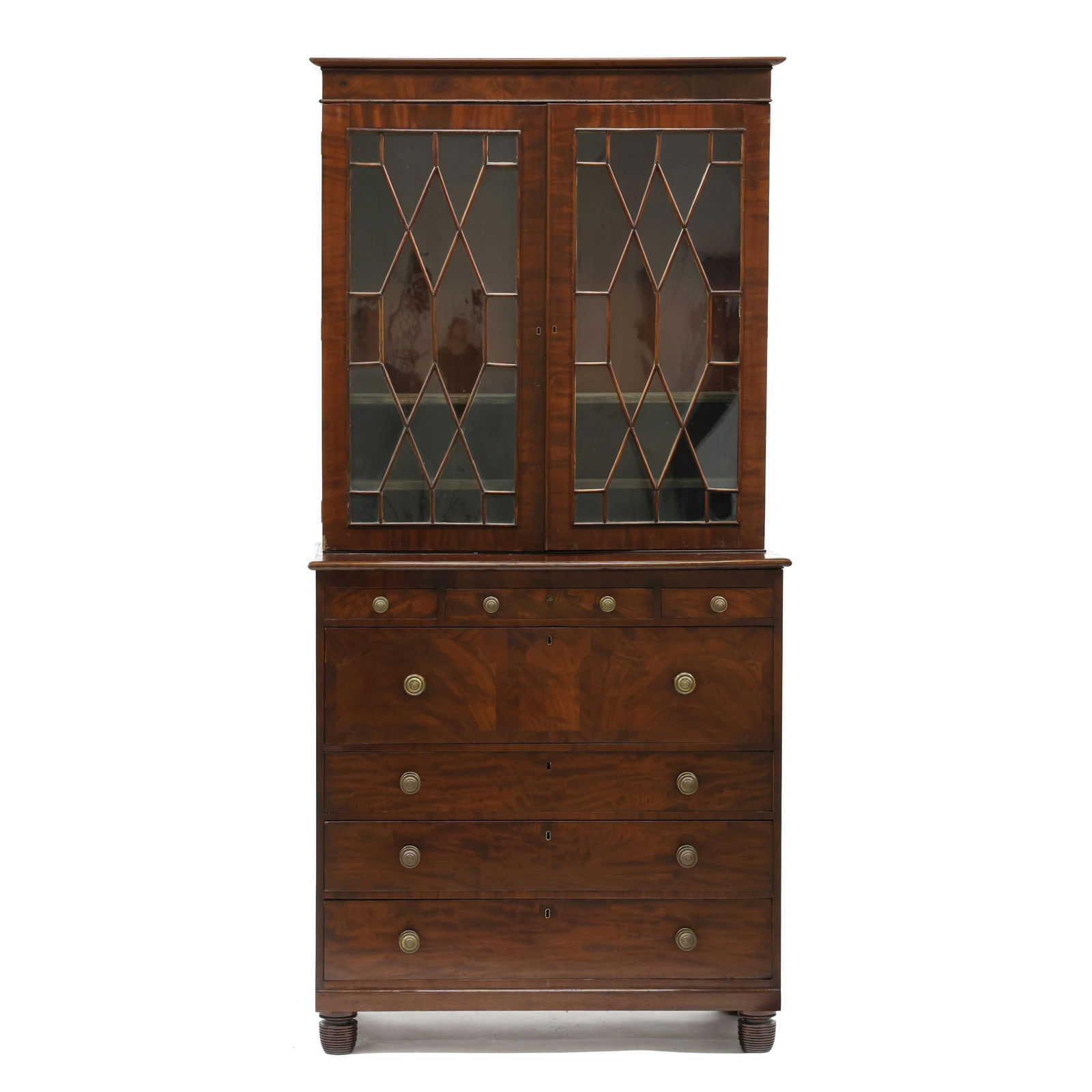Mid-Atlantic Late Federal Mahogany Desk and Bookcase (1 of 20)