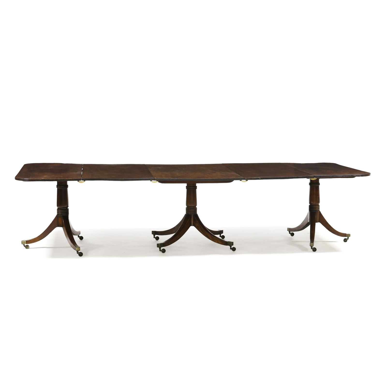 Regency Mahogany Triple Pedestal Banquet Table (1 of 18)