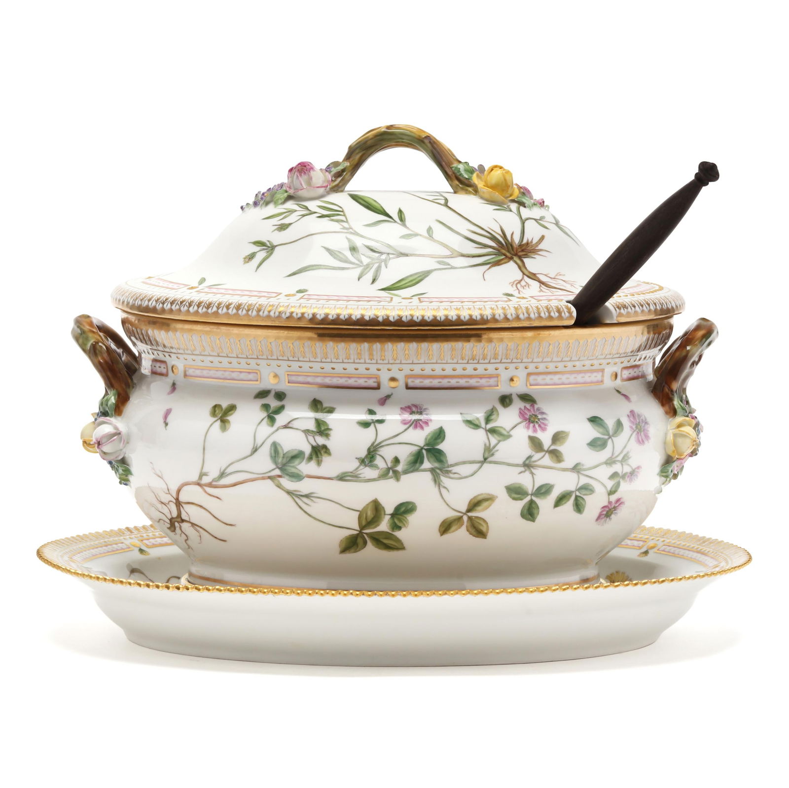 Royal Copenhagen, Flora Danica Porcelain Large Lidded Tureen with Ladle and Underplate (1 of 14)