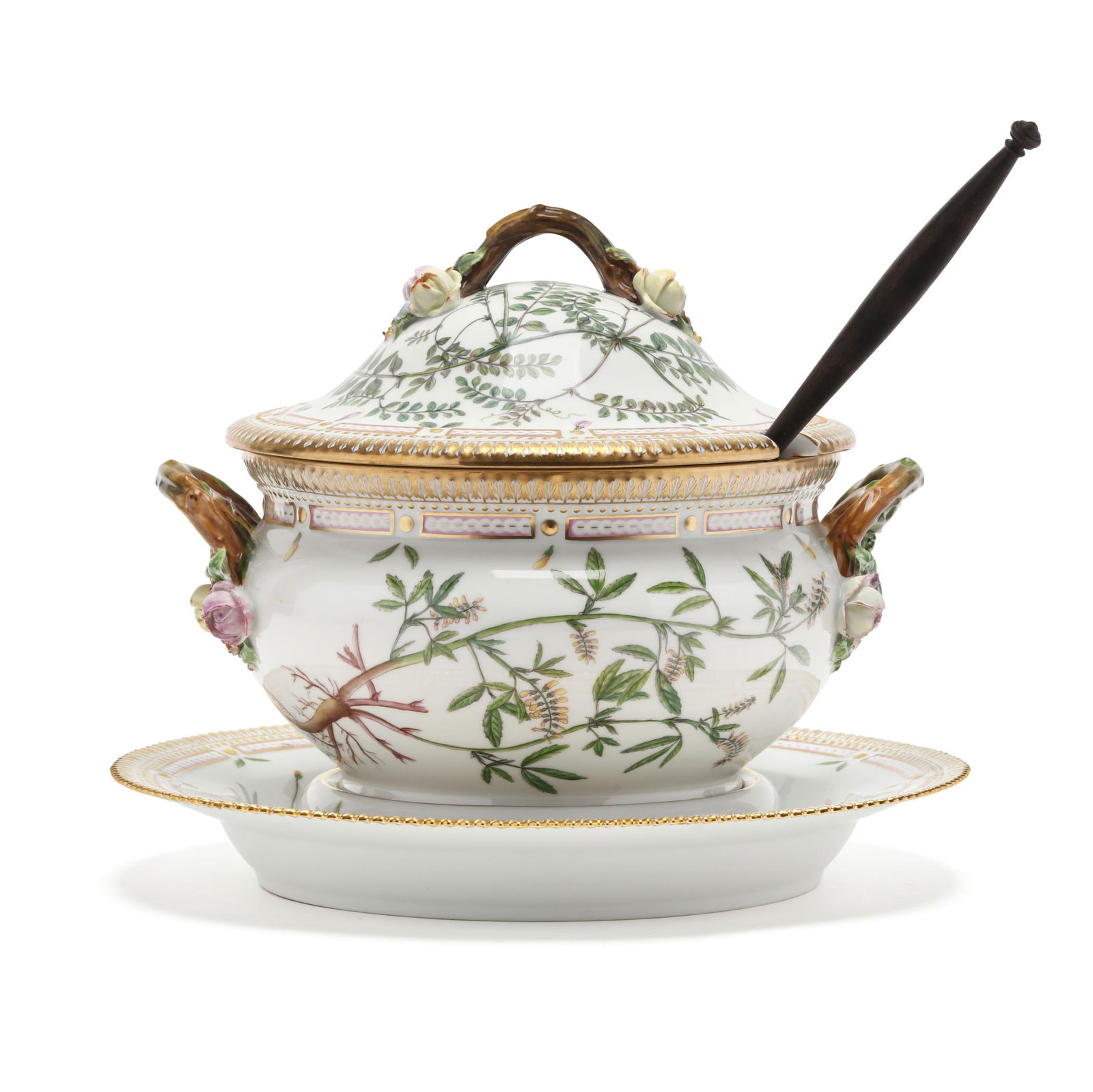 Royal Copenhagen, Flora Danica Porcelain Round Lidded Tureen with Ladle and Underplate (1 of 15)